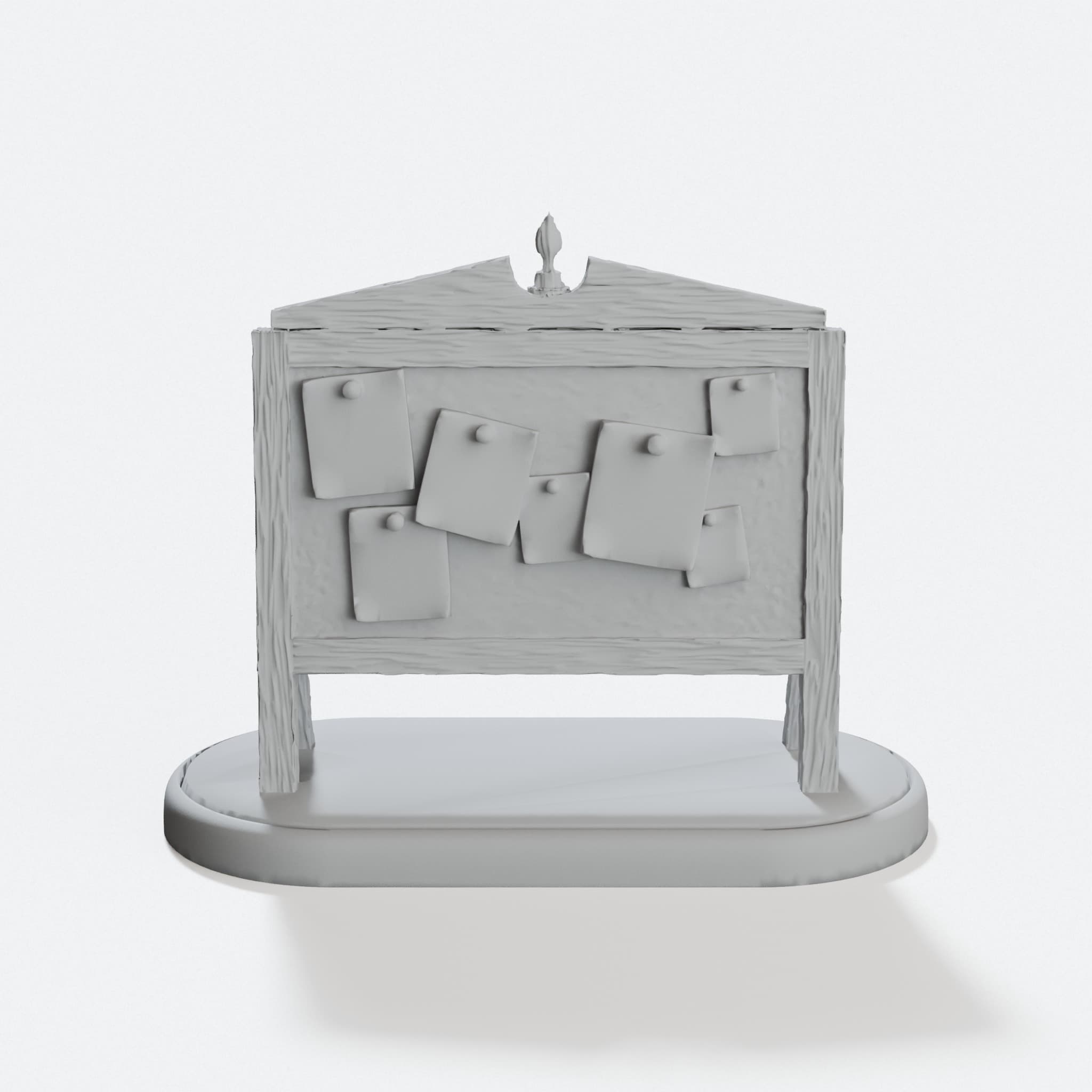 The Notice Board 3D Printed Tabletop Terrain, hero tilt