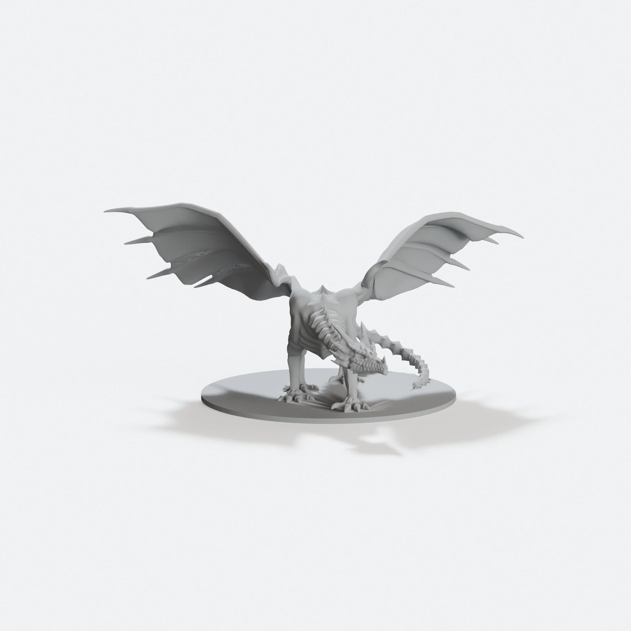 Undead Dragon 3D Printed Toy Figure, hero tilt