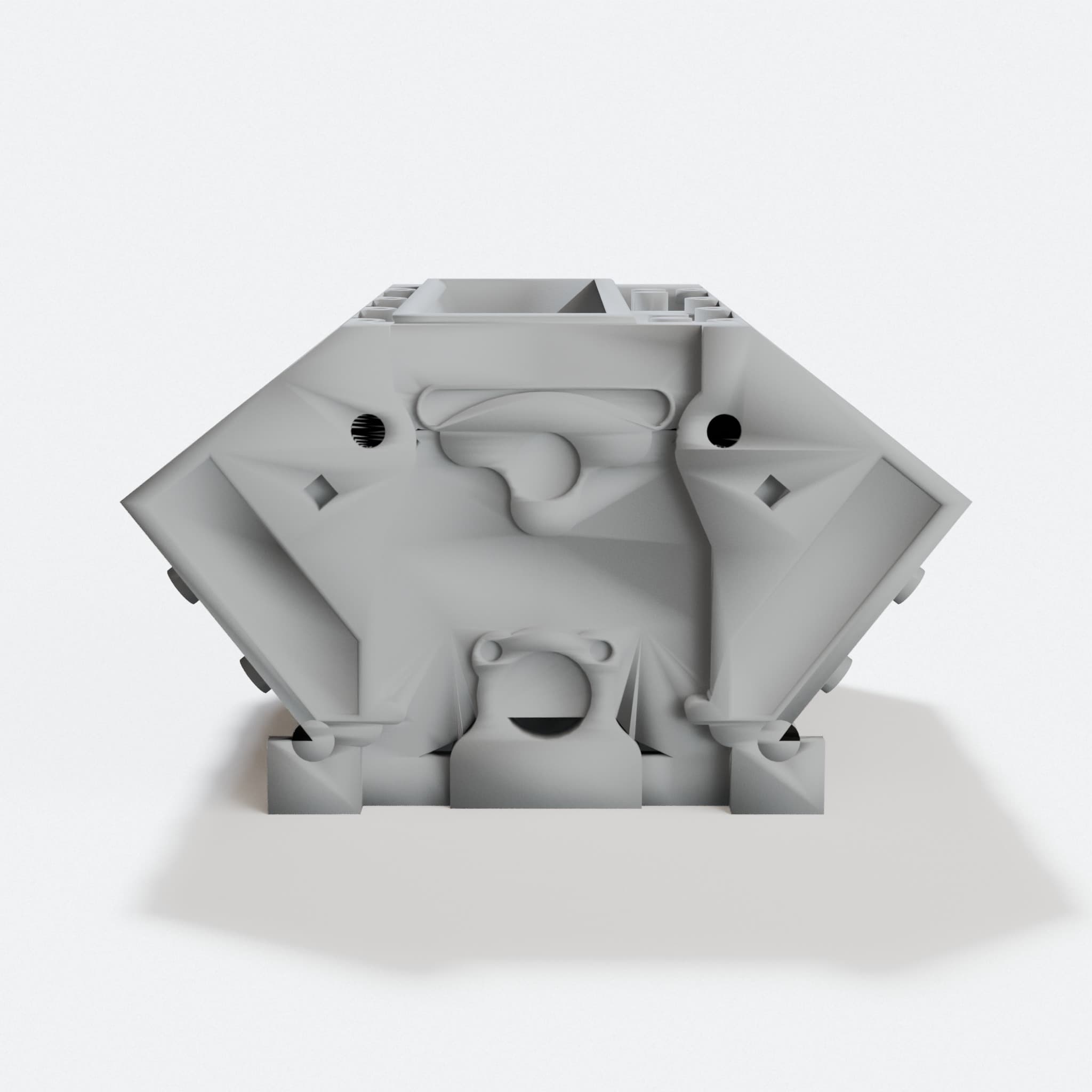 V8 Engine Block Business Card Holder Desk Organizer, hero tilt