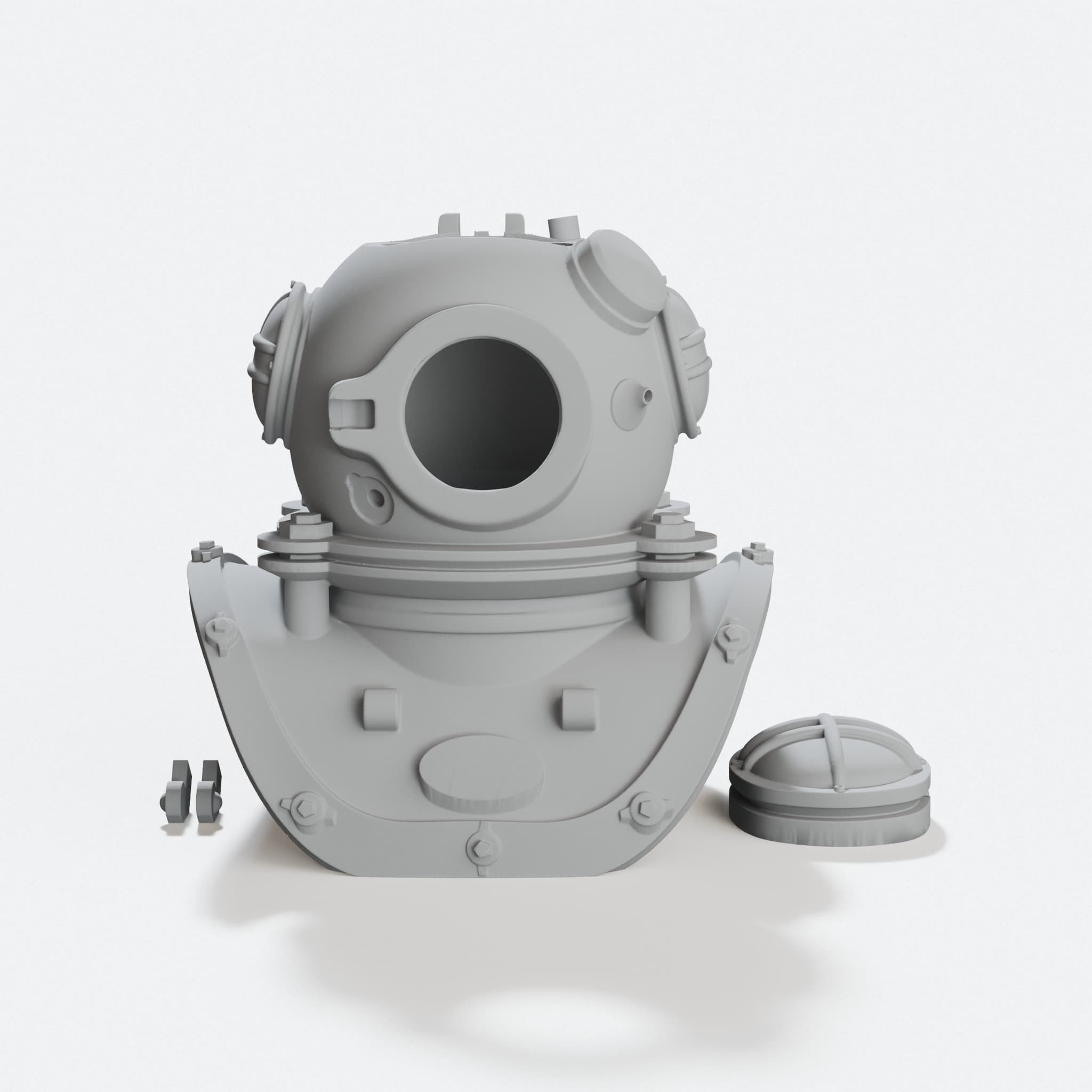 Antique Diver's Suit 3D Printed Toy with Moving Parts, hero tilt