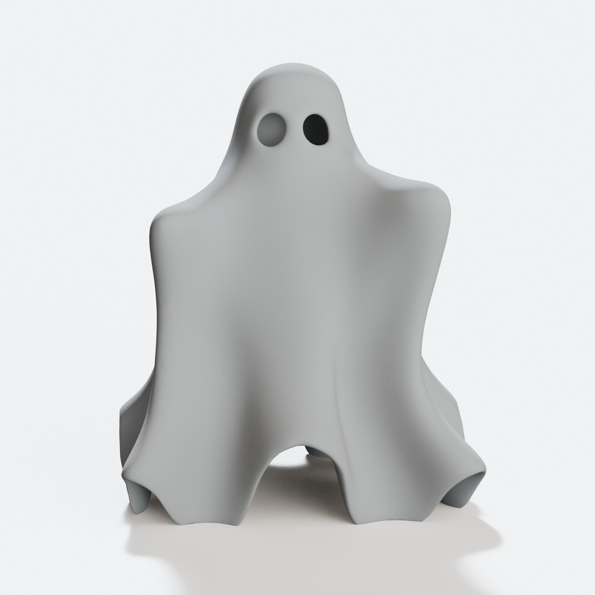 Cute Ghost Ornament - 3D Printed Halloween Decoration, hero tilt