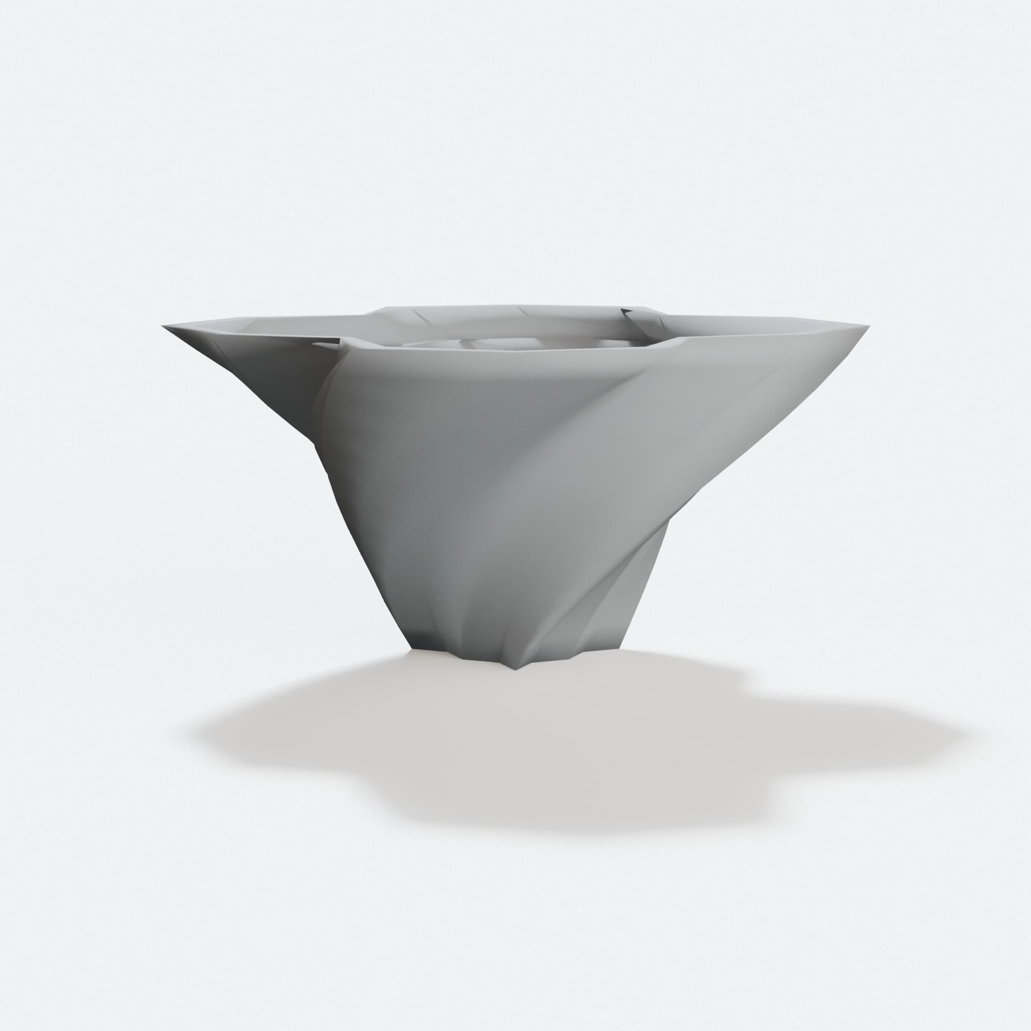 Geometric 3D Printed Planter Vase for Succulents, hero tilt
