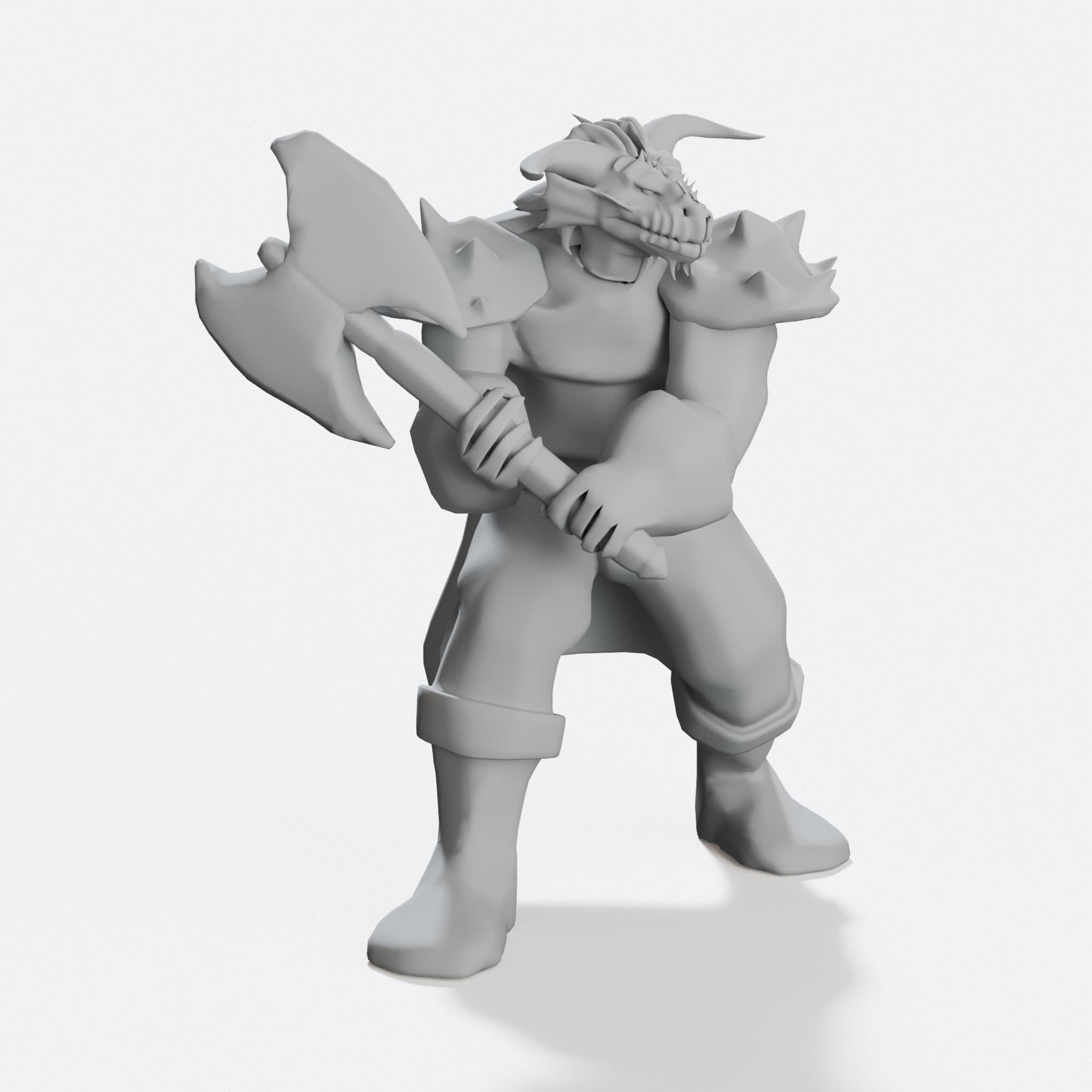 Barbarian Collection 3D Printable Tabletop Miniatures, hero tilt