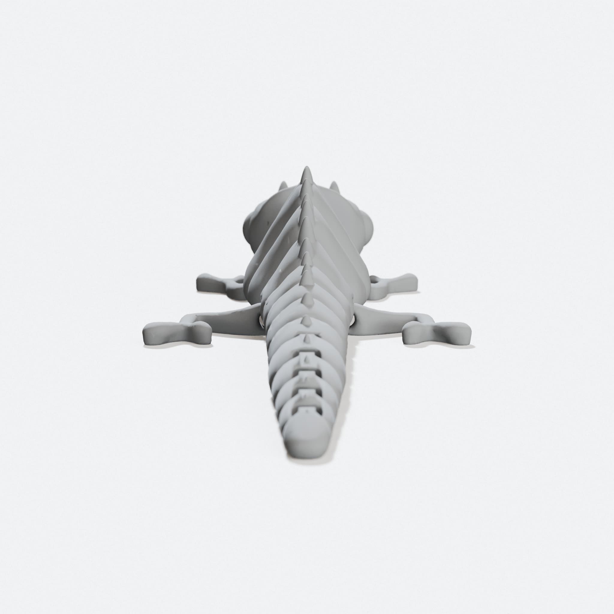 Articulated Jacksons Chameleon 3D Printed Toy, hero tilt