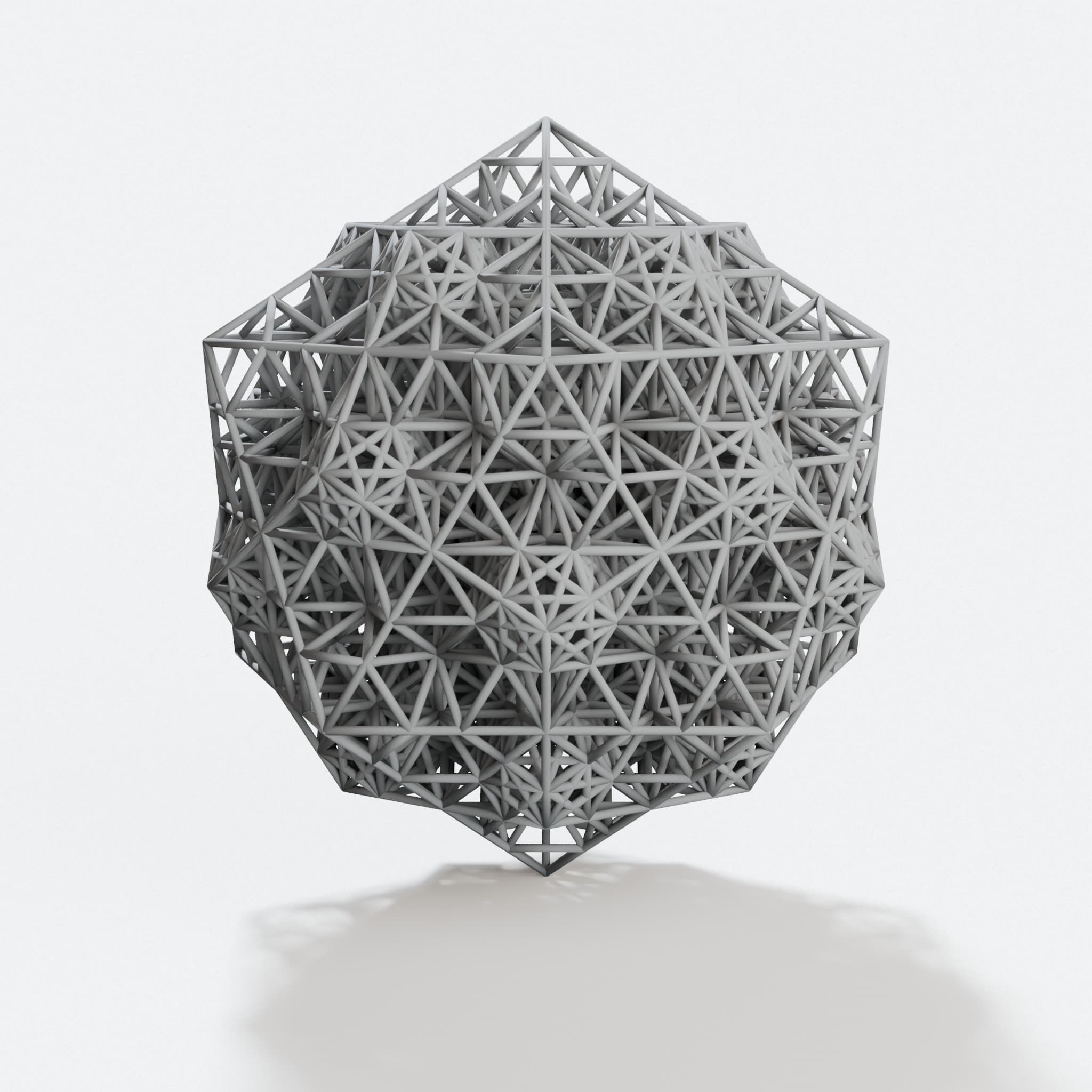 QSN 3D Printed Ornament, Math Art Torture Test, hero tilt