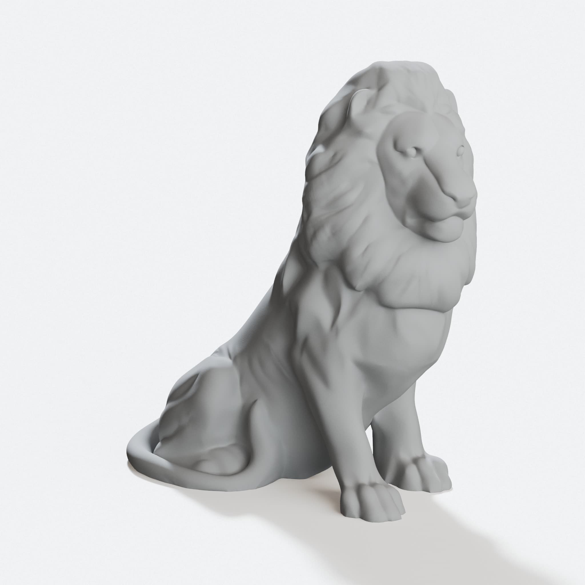 Lion Sculpture 3D Print File | No Supports Required Home Decor, hero tilt