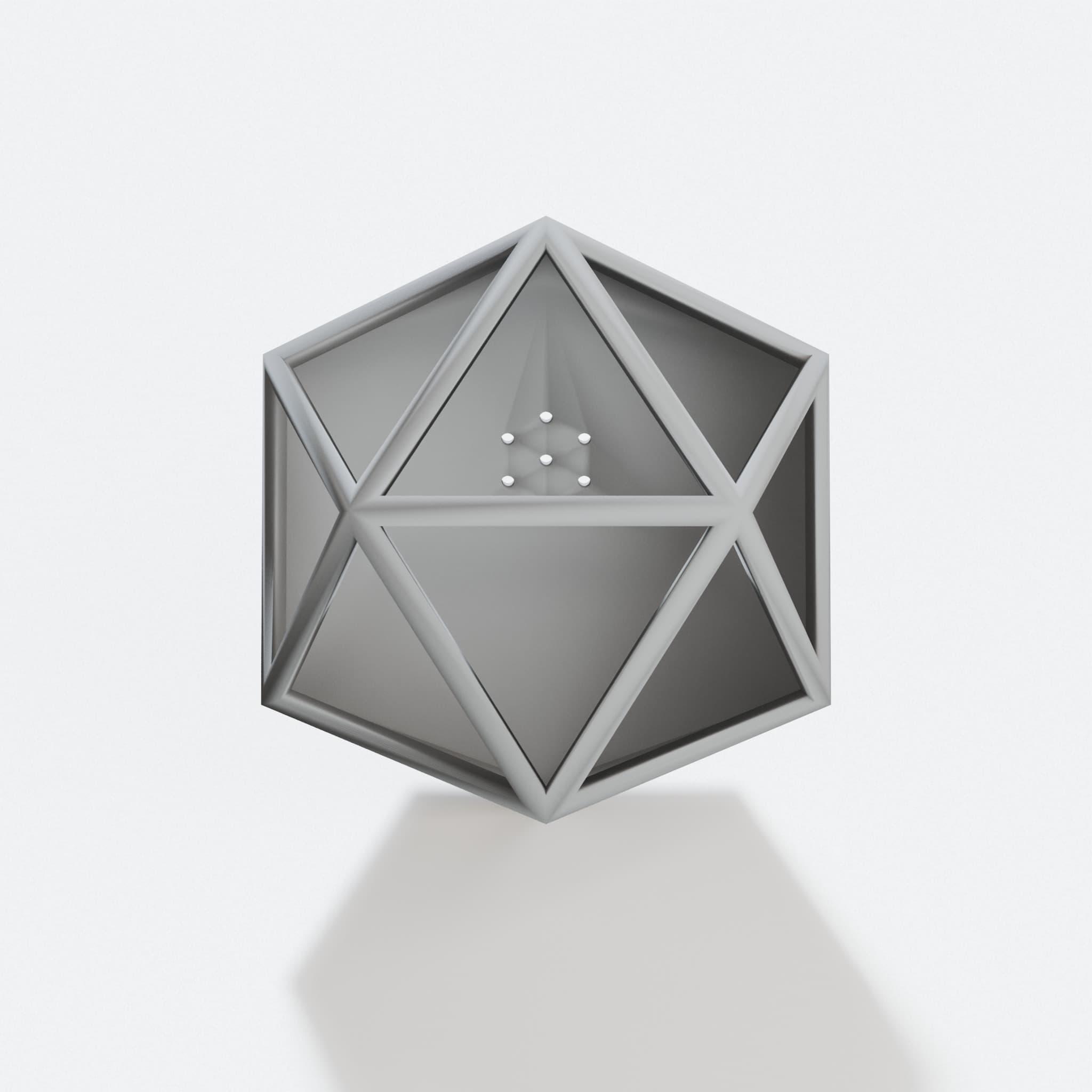 D20 Succulent Planter, 3D Printed Home Decor, hero tilt