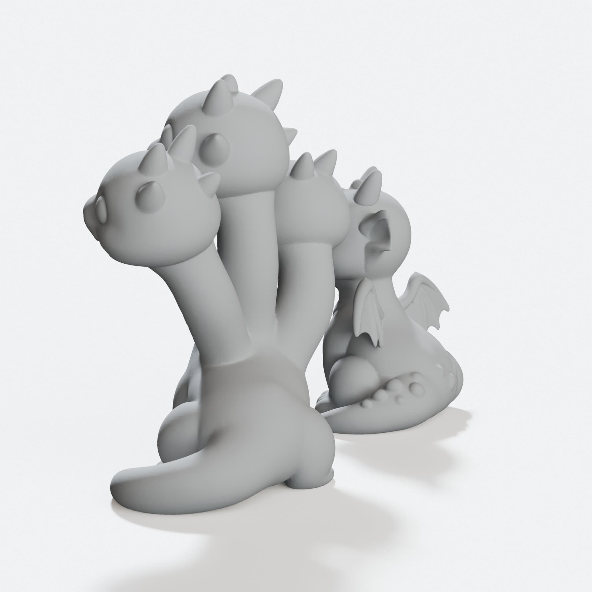 Cute Dragon and Hydra Display Figures, hero tilt