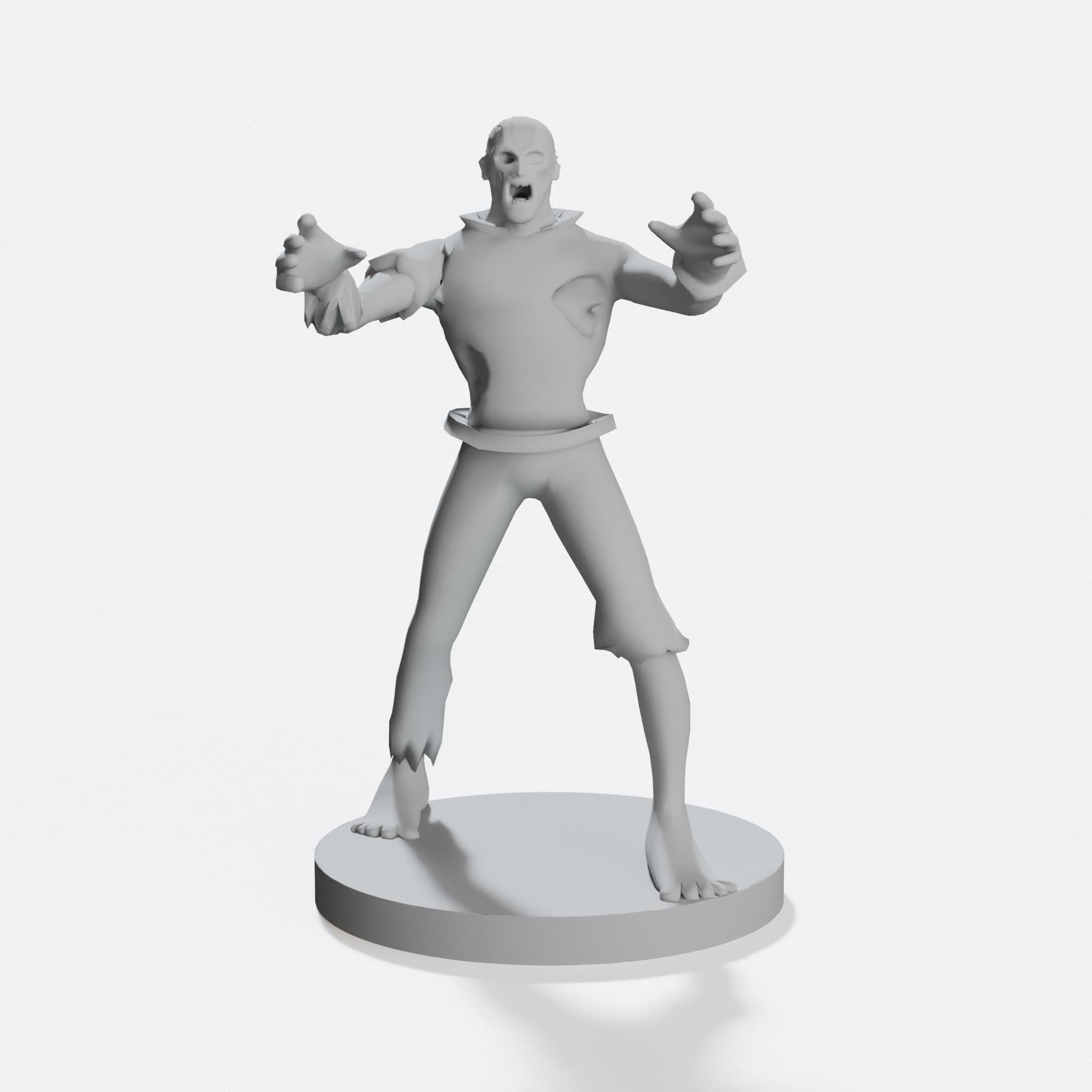 Zombie Collection 3D Printable Miniatures, hero tilt