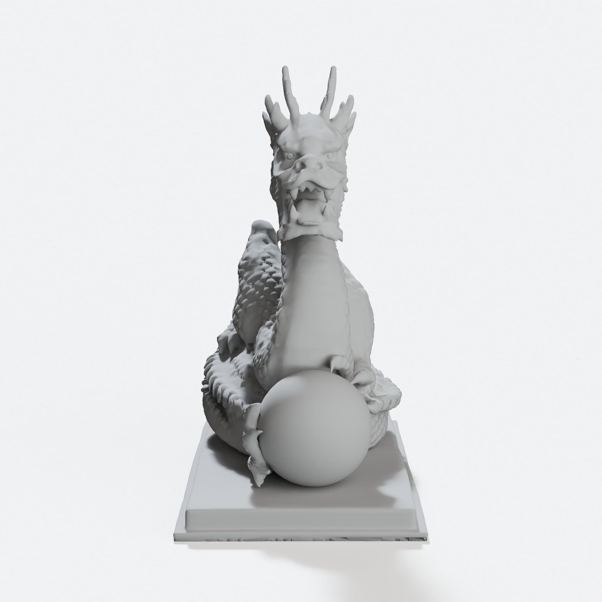 3D Printable Dragon Toy Figure, hero tilt