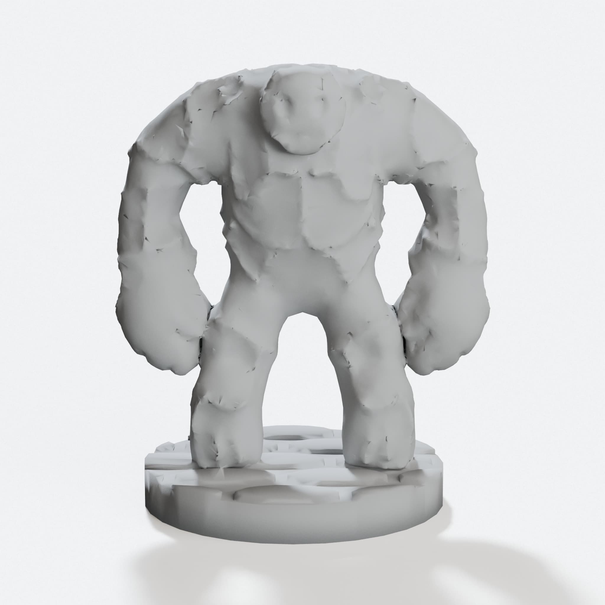 Stone Golem 28mm Miniature, 3D Printed Toy Figure, hero tilt