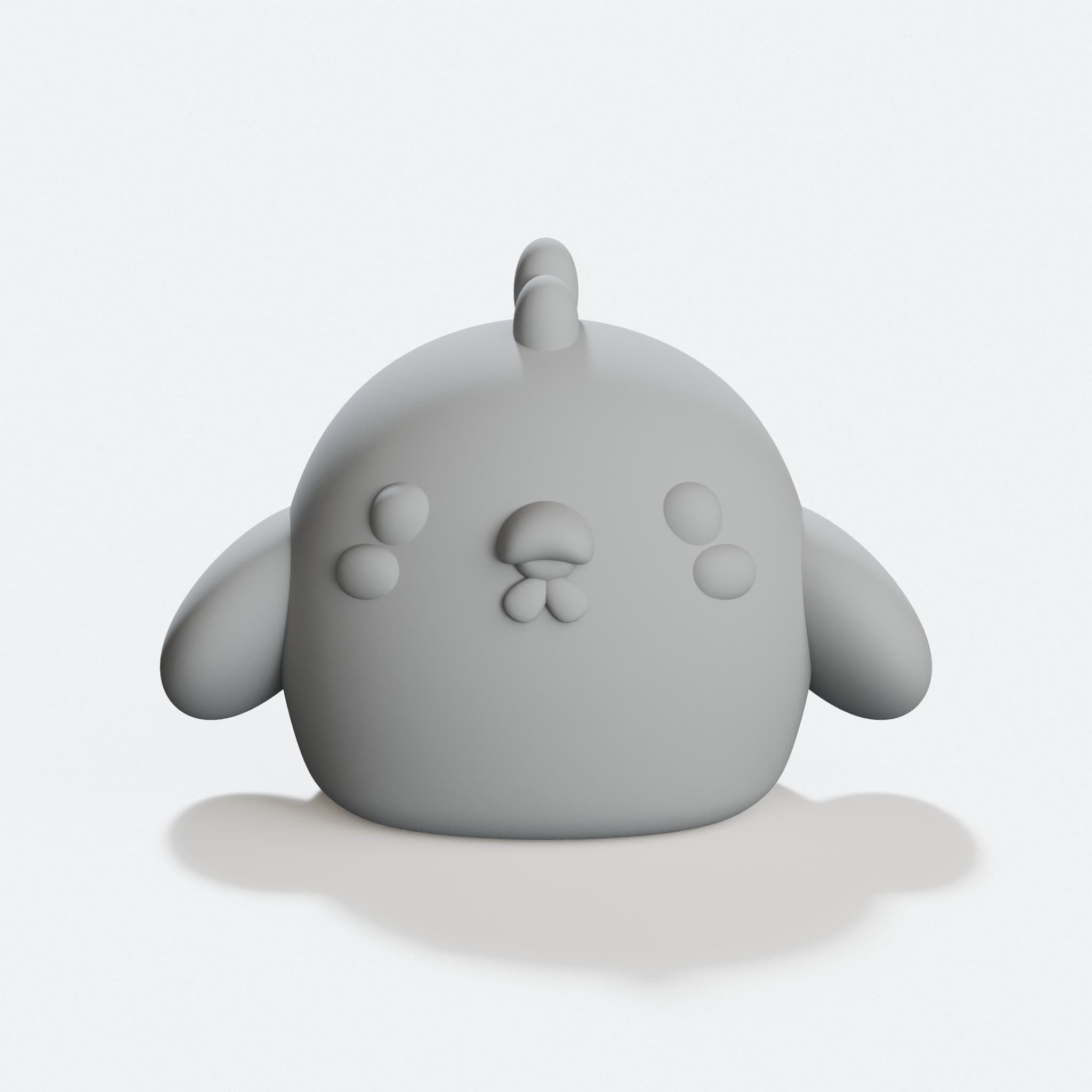 Chicken 3D Printable Toy Figure, hero tilt