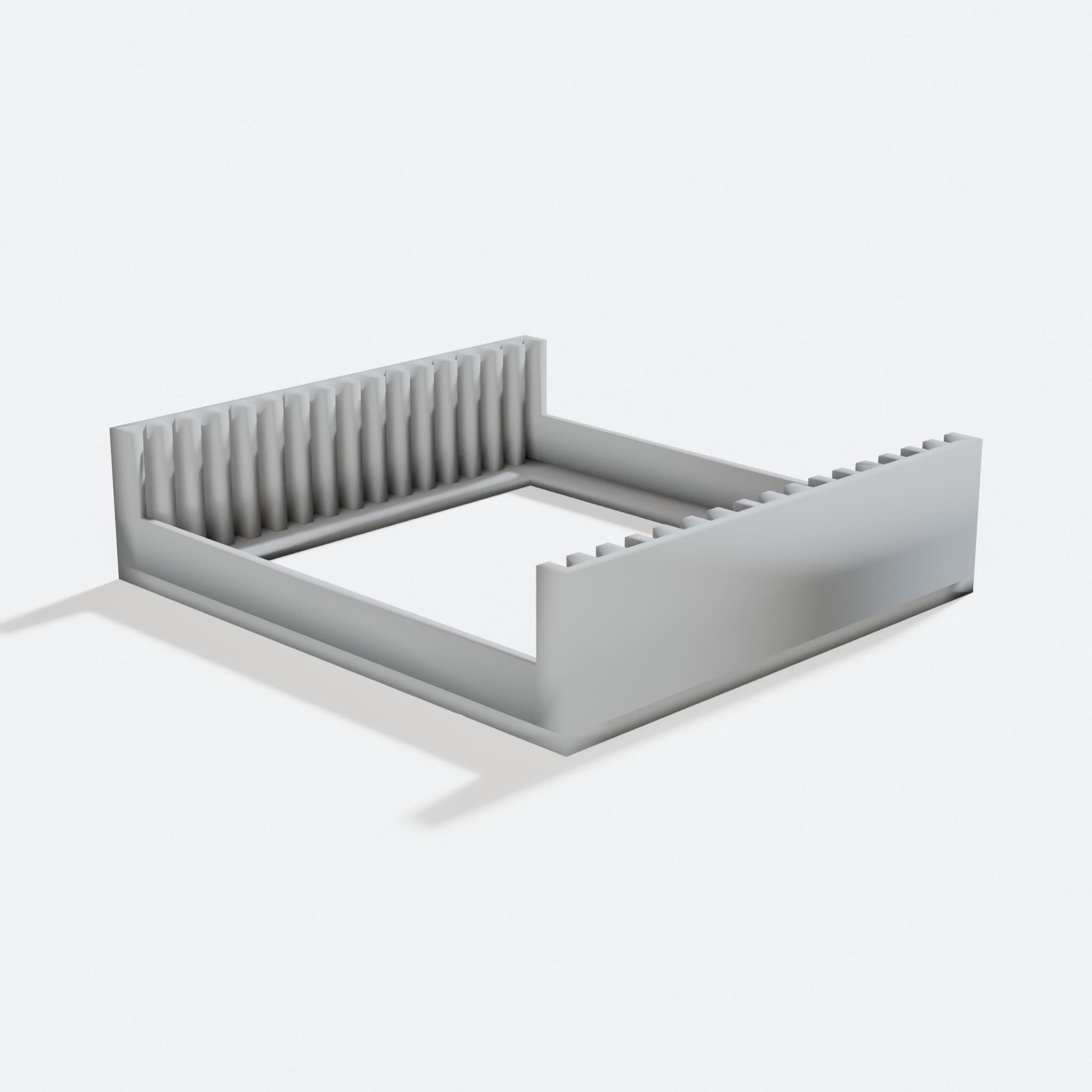 Laptop RAM Stand: 3D Printed Organizer for 16 Cards, turn three quarter