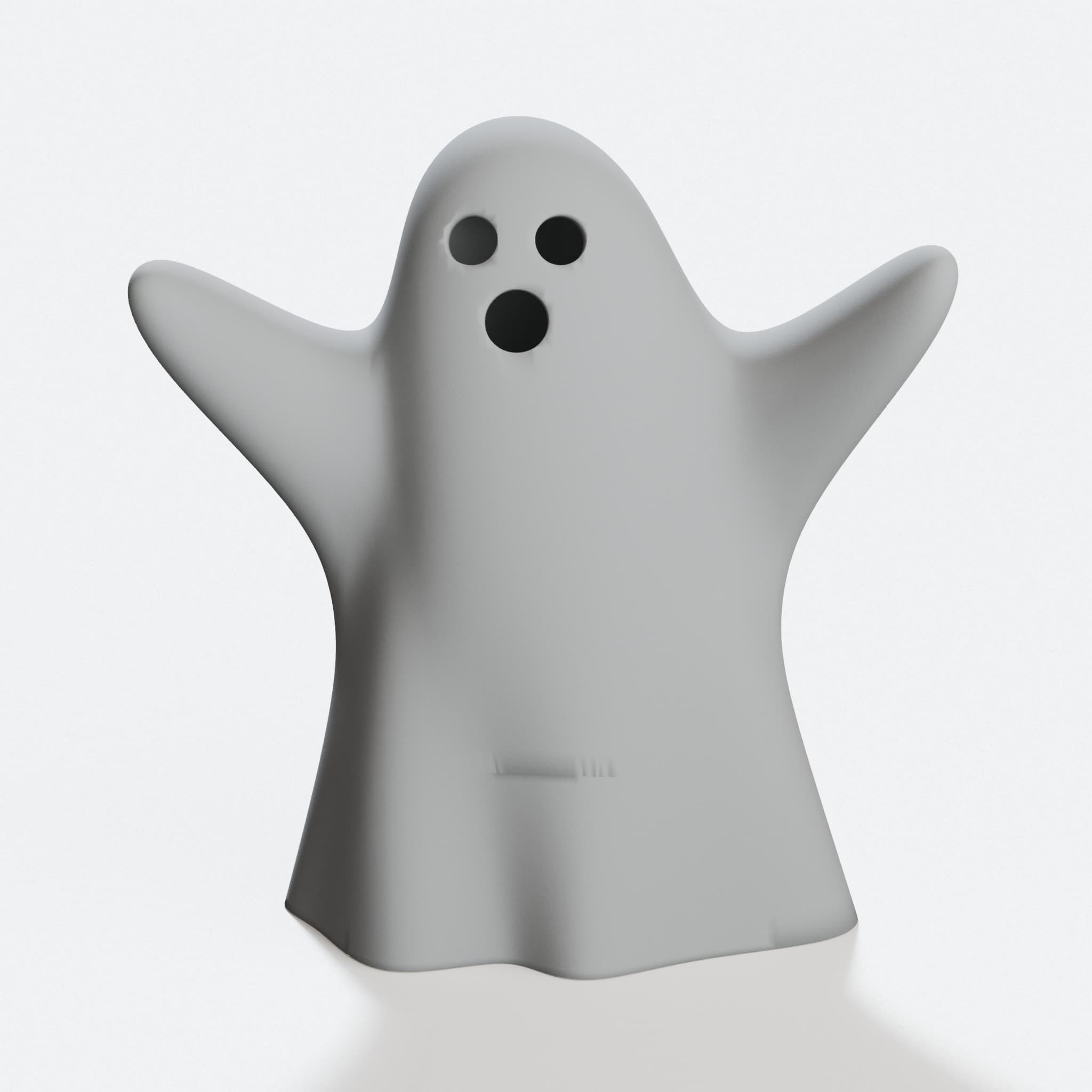 Ghost Ornament - 3D Printed Halloween Decoration, hero tilt