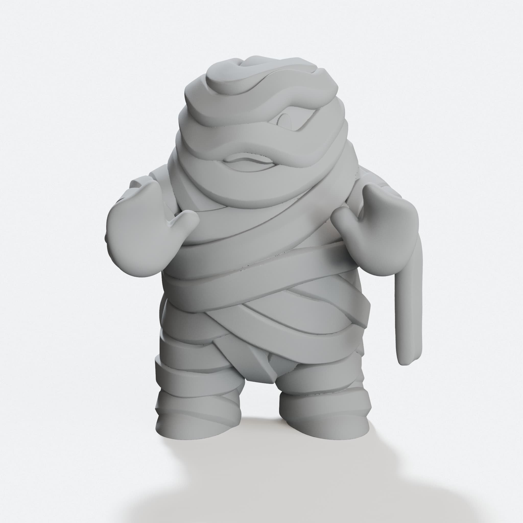 Mini Mummy Sculptember Figurine - Halloween Decor, hero tilt