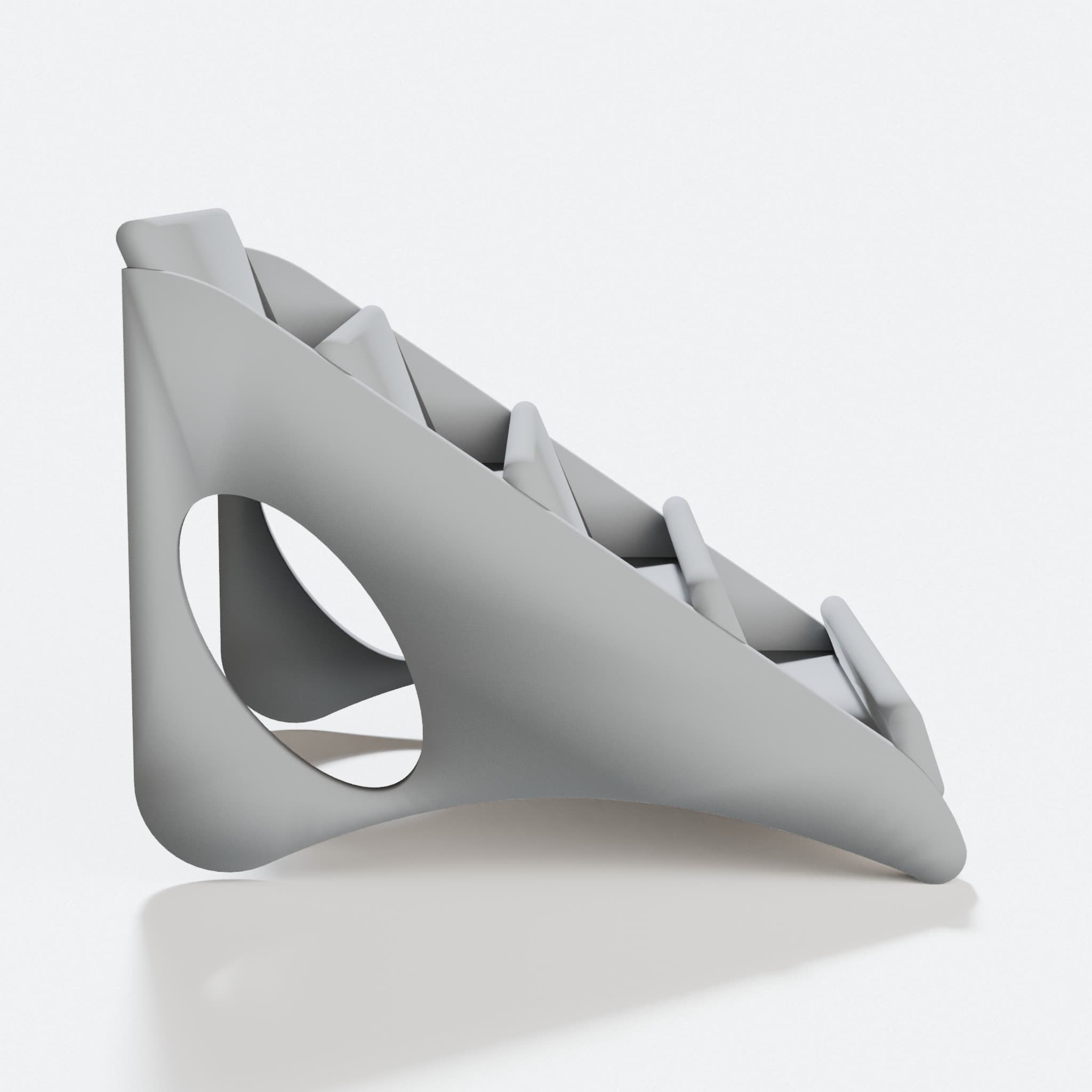 4-Slot Business Card Holder 3D Printed Office Organizer, hero tilt