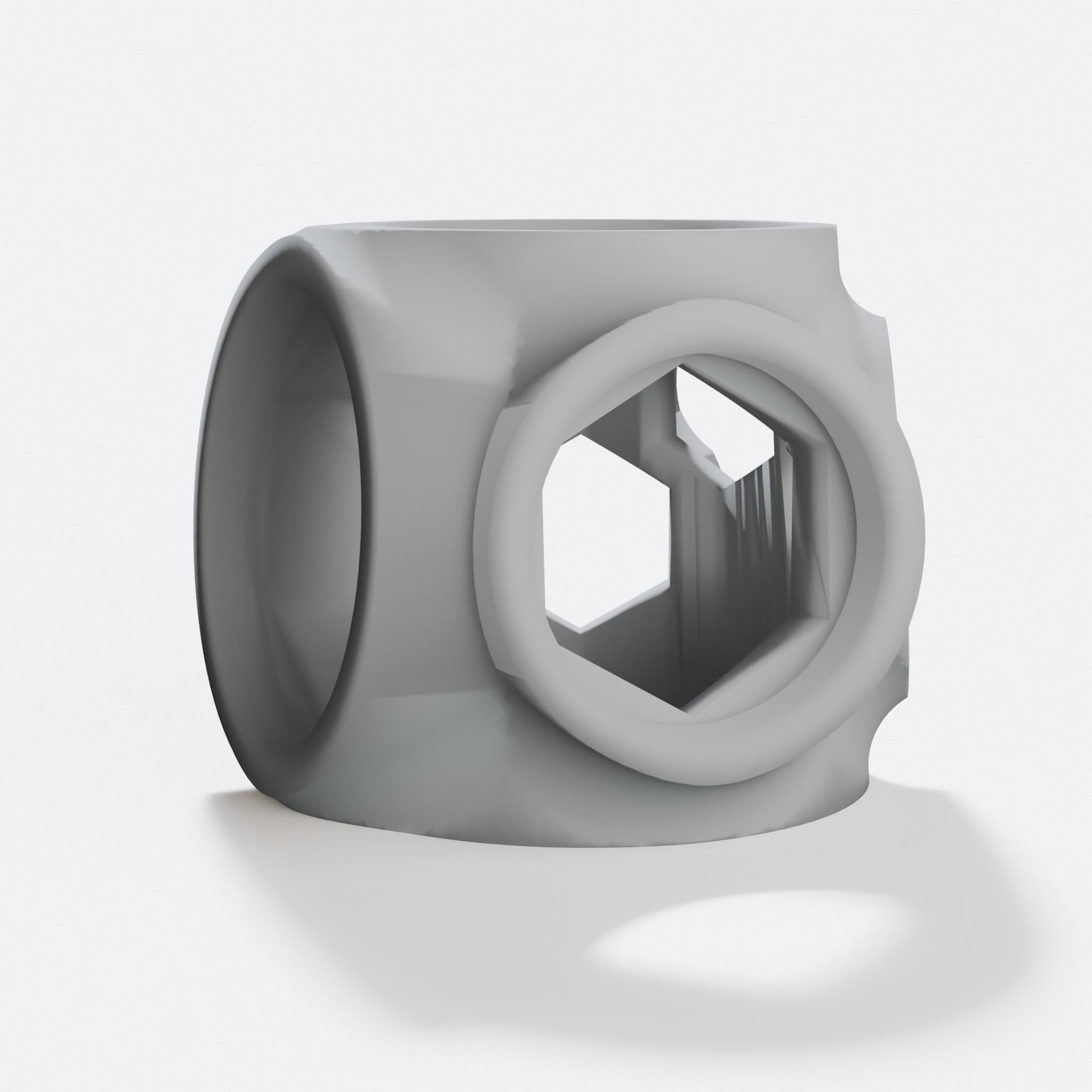 3D Printed Thimble Washer and Nut Holder, hero tilt
