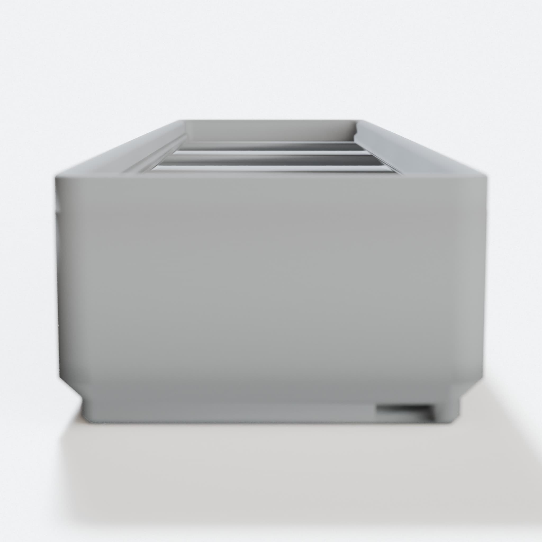 Gridfinity Bin 1×4 × 3u (4 Compartments), hero tilt