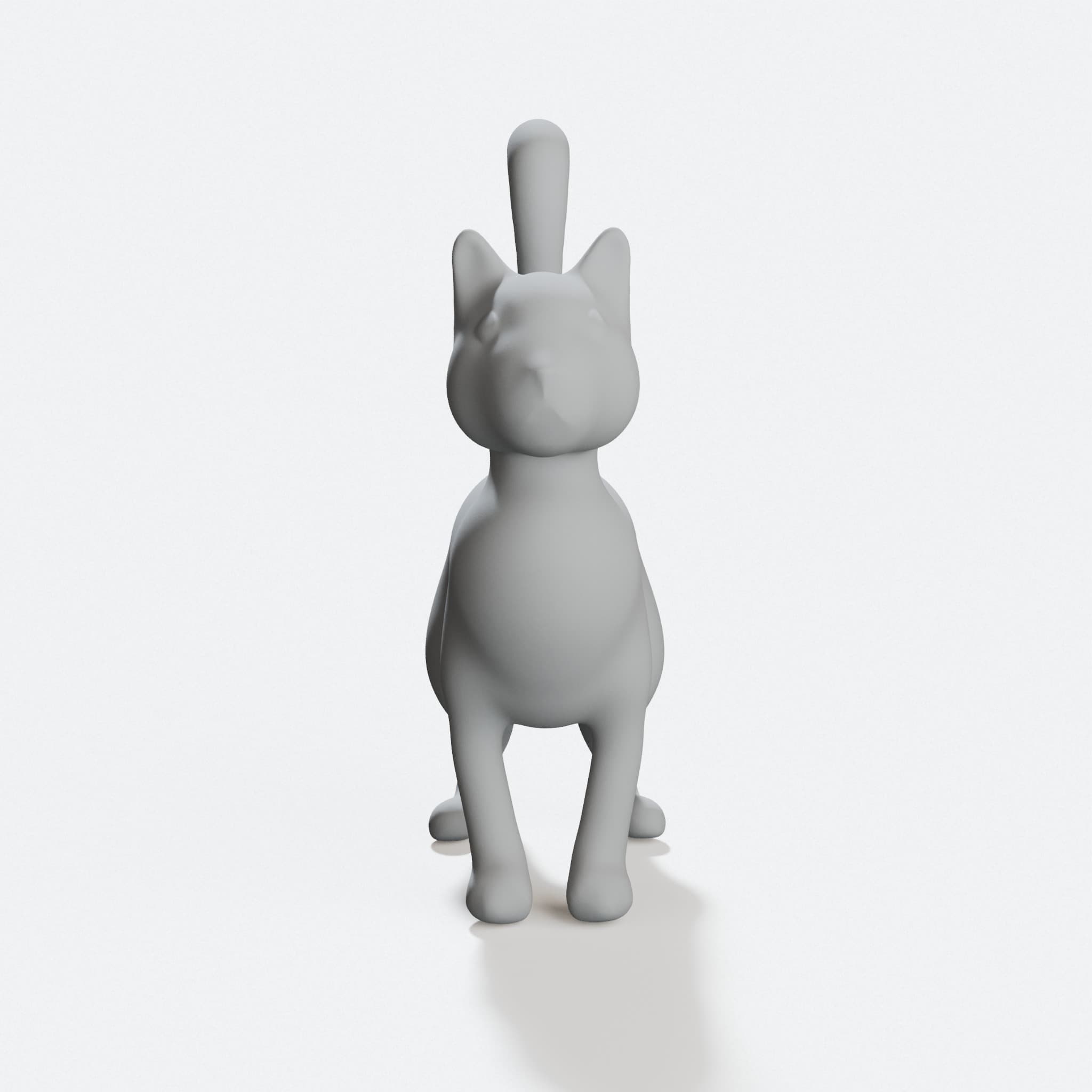 Standing Cat 3D Printable Toy, hero tilt