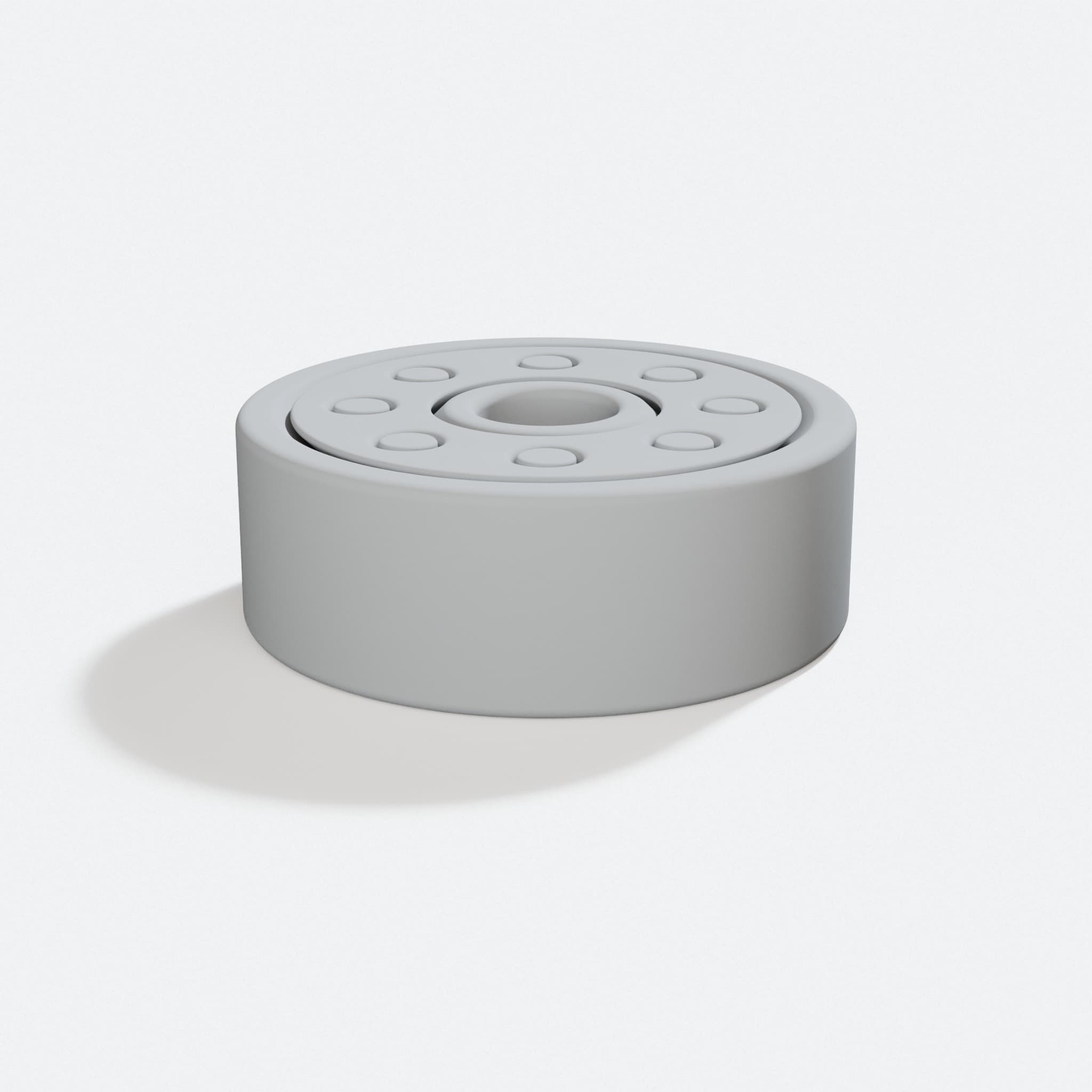 3D Printed Caged Ball Bearing, Print in Place, turn three quarter