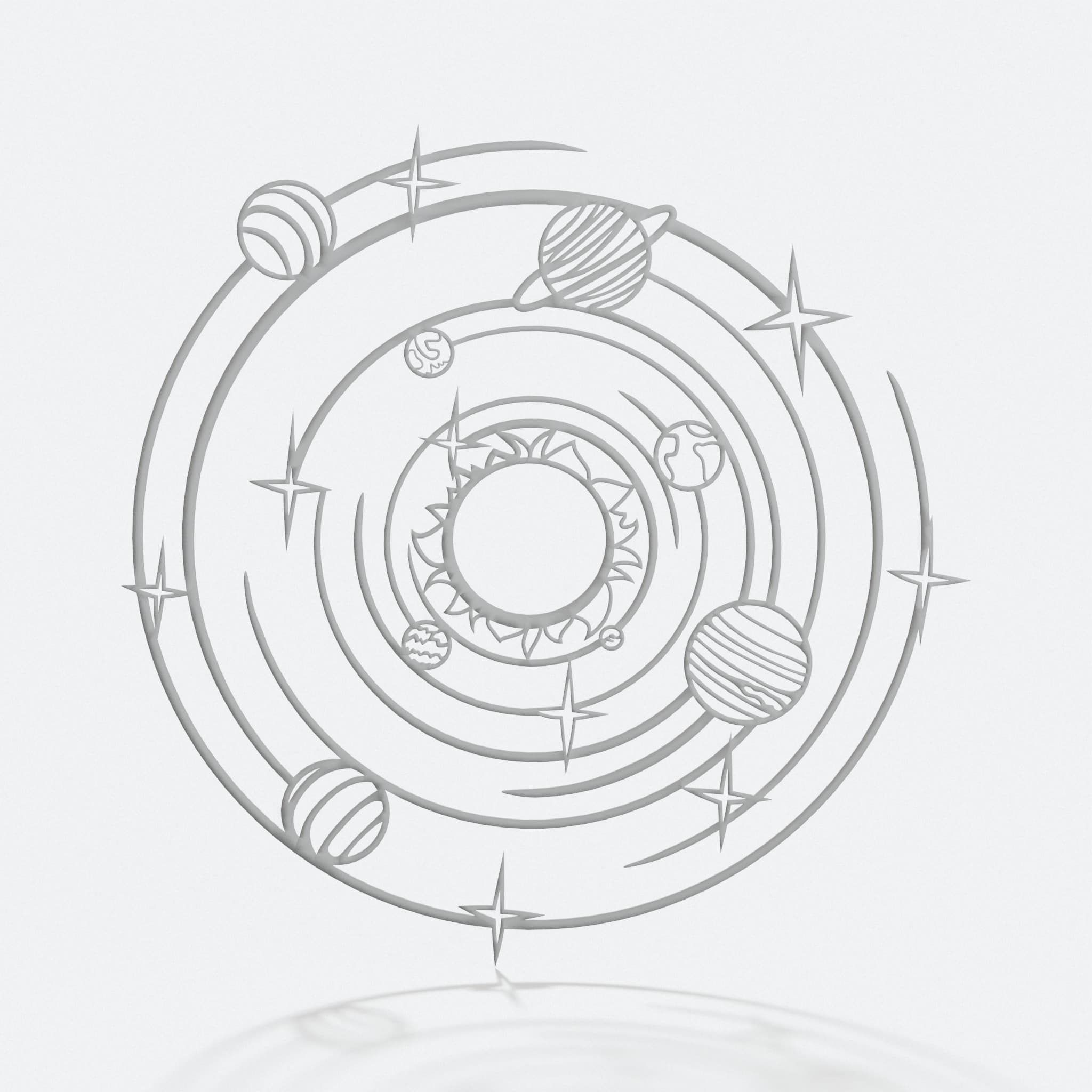 Solar System 3D Printed Wall Panel Home Decor, hero tilt