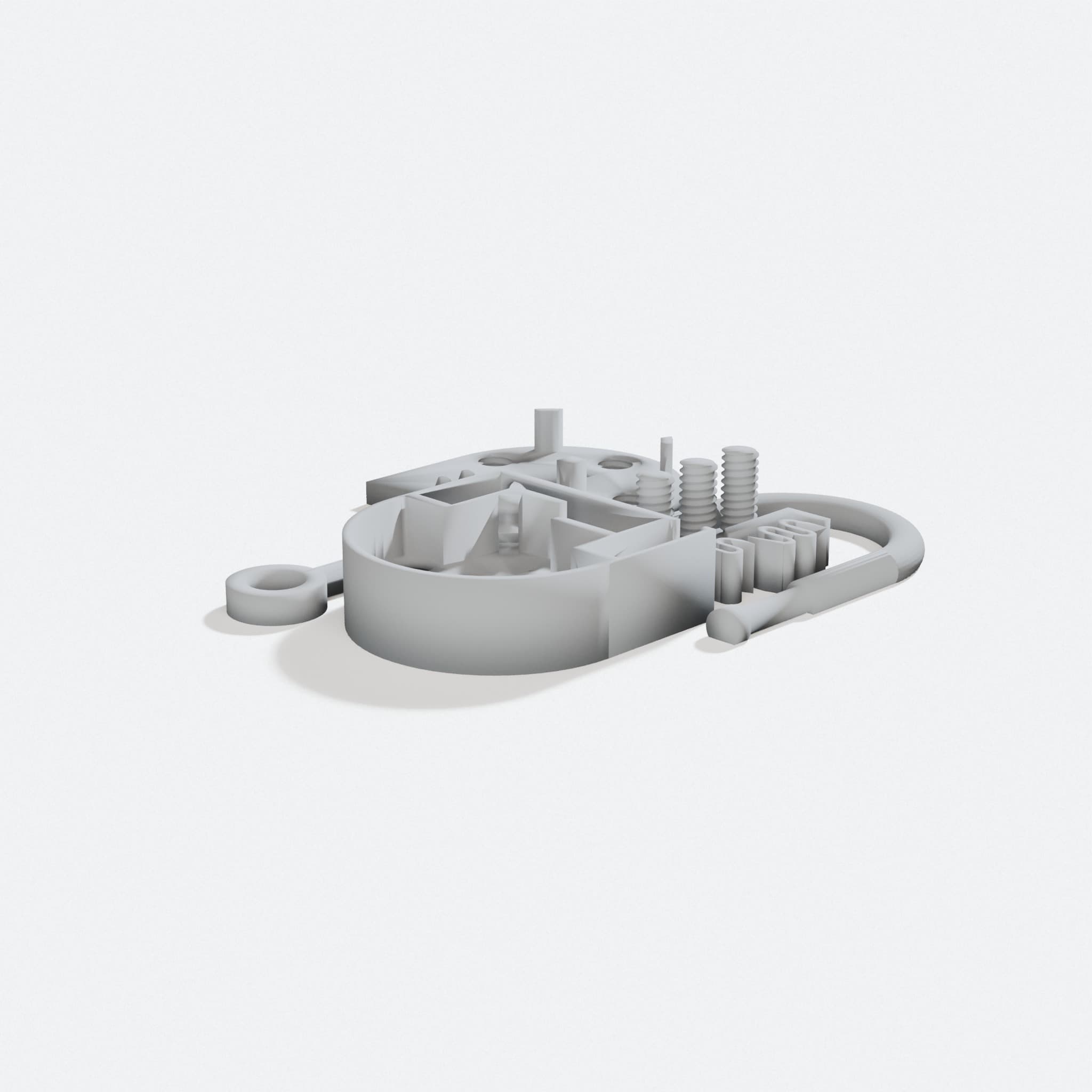 3D Printed Padlock Toy and Puzzle, turn three quarter