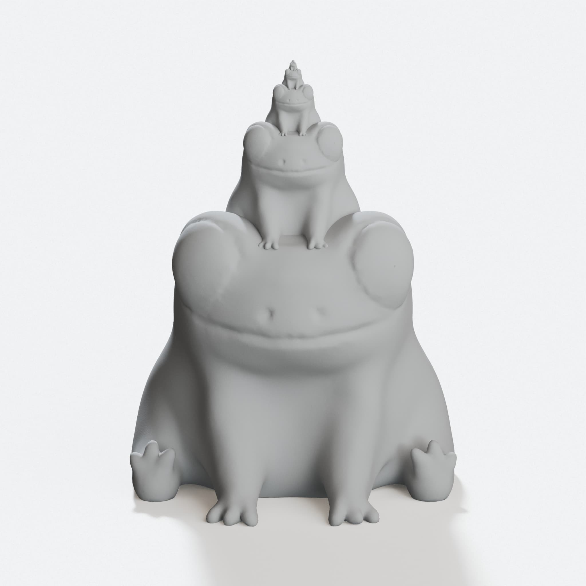 Fred the Frog 3D Printed Toy, Stacked Design, hero tilt