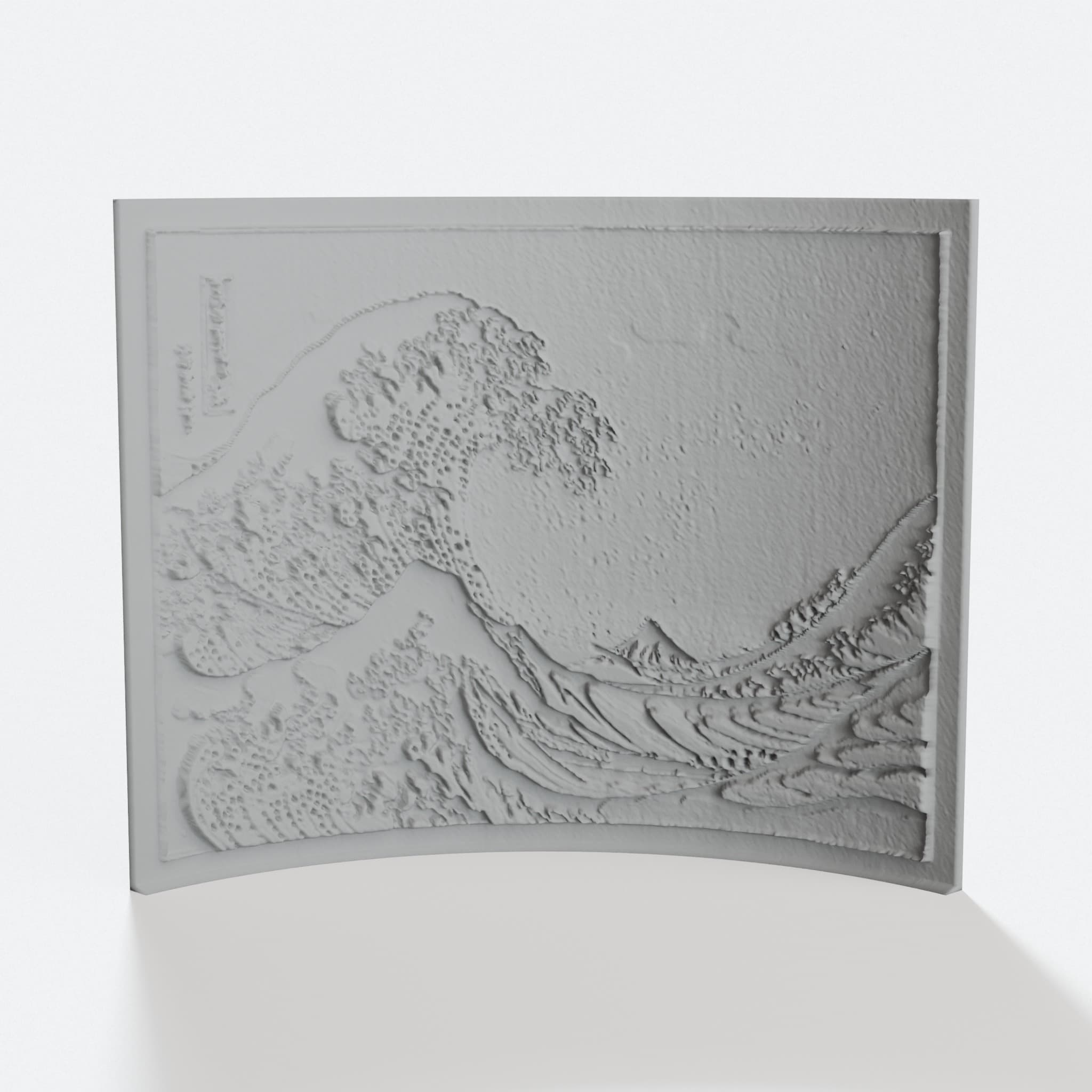 The Great Wave 3D Printed Home Decor Lithophane, hero tilt