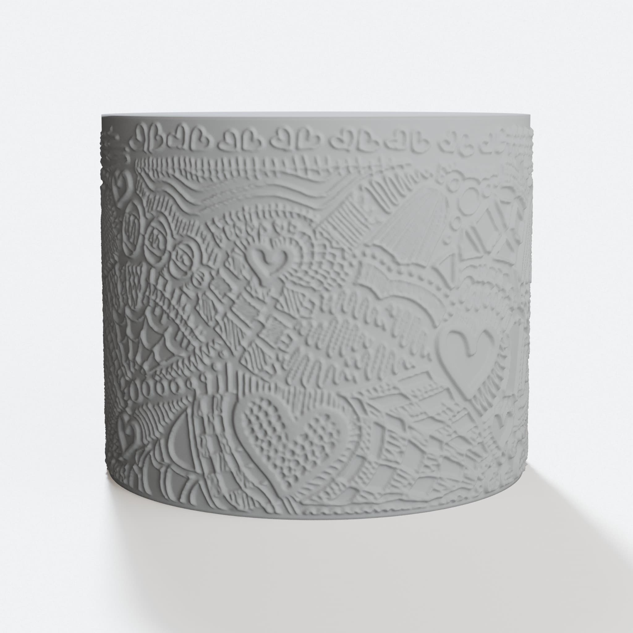 3D Printed Lithophane Lampshade Valentine Home Decor, hero tilt