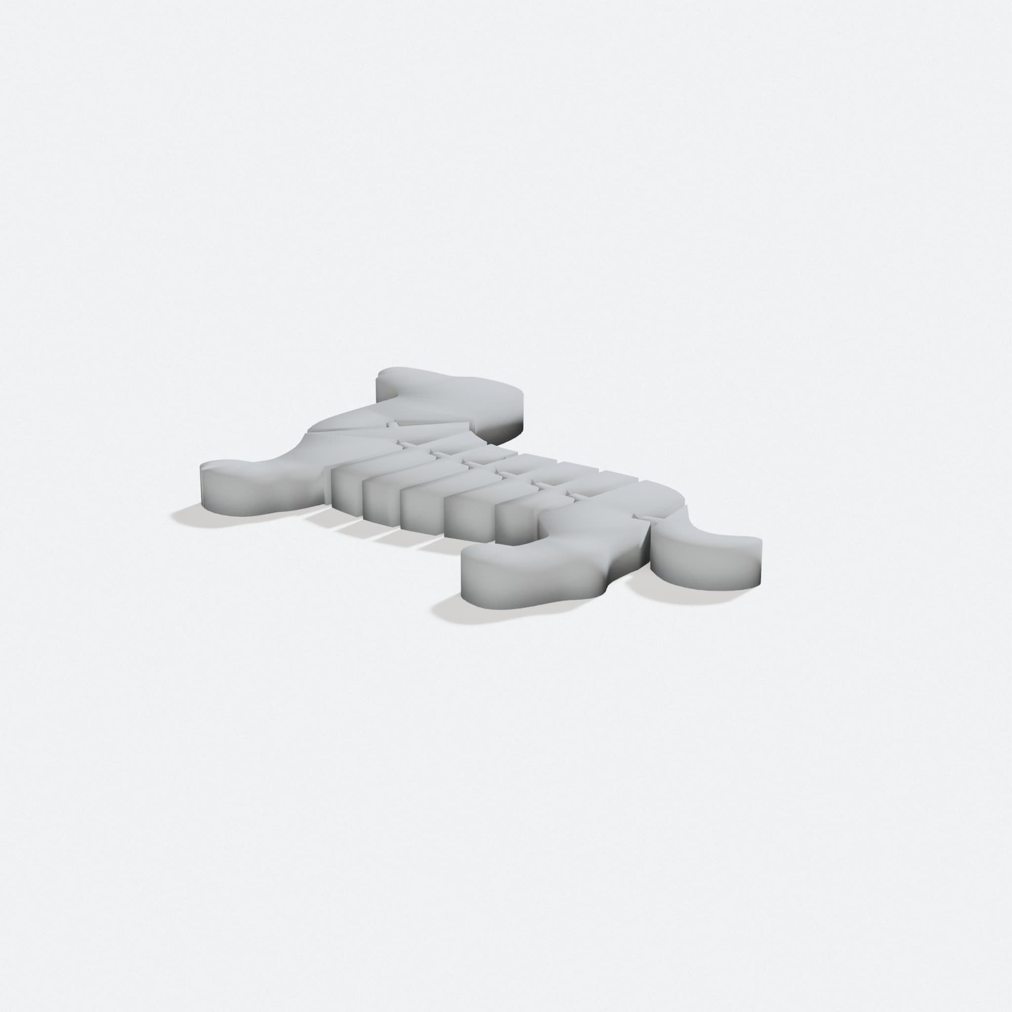 Articulated Dachshund 3D Printed Toy, turn three quarter