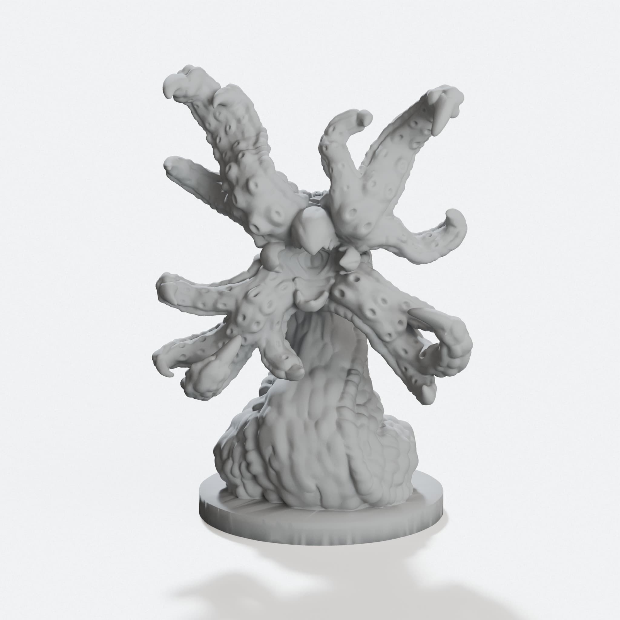Grick Tentacle Monster Miniature, D&D Tabletop Figure, hero tilt