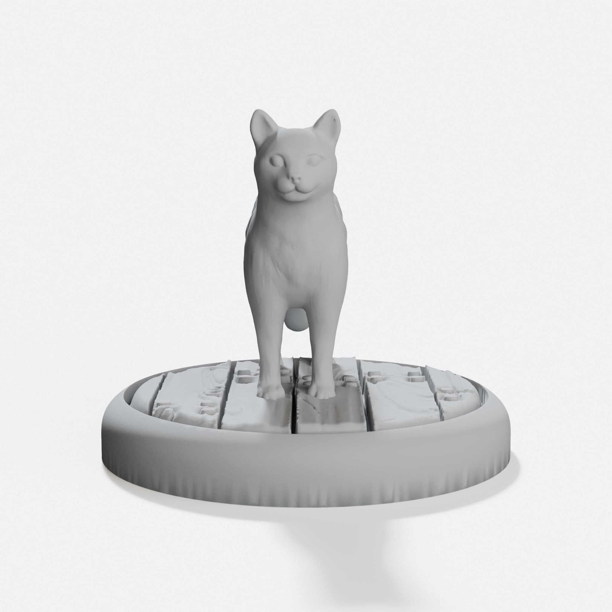 Awakened Cat D&D Mini, Tabletop Cat Familiar, hero tilt