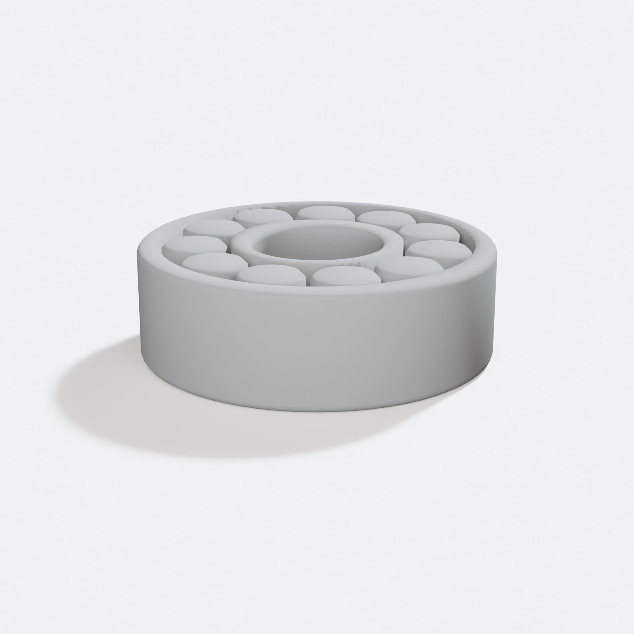 3D Printable Customizable Bearing, turn three quarter