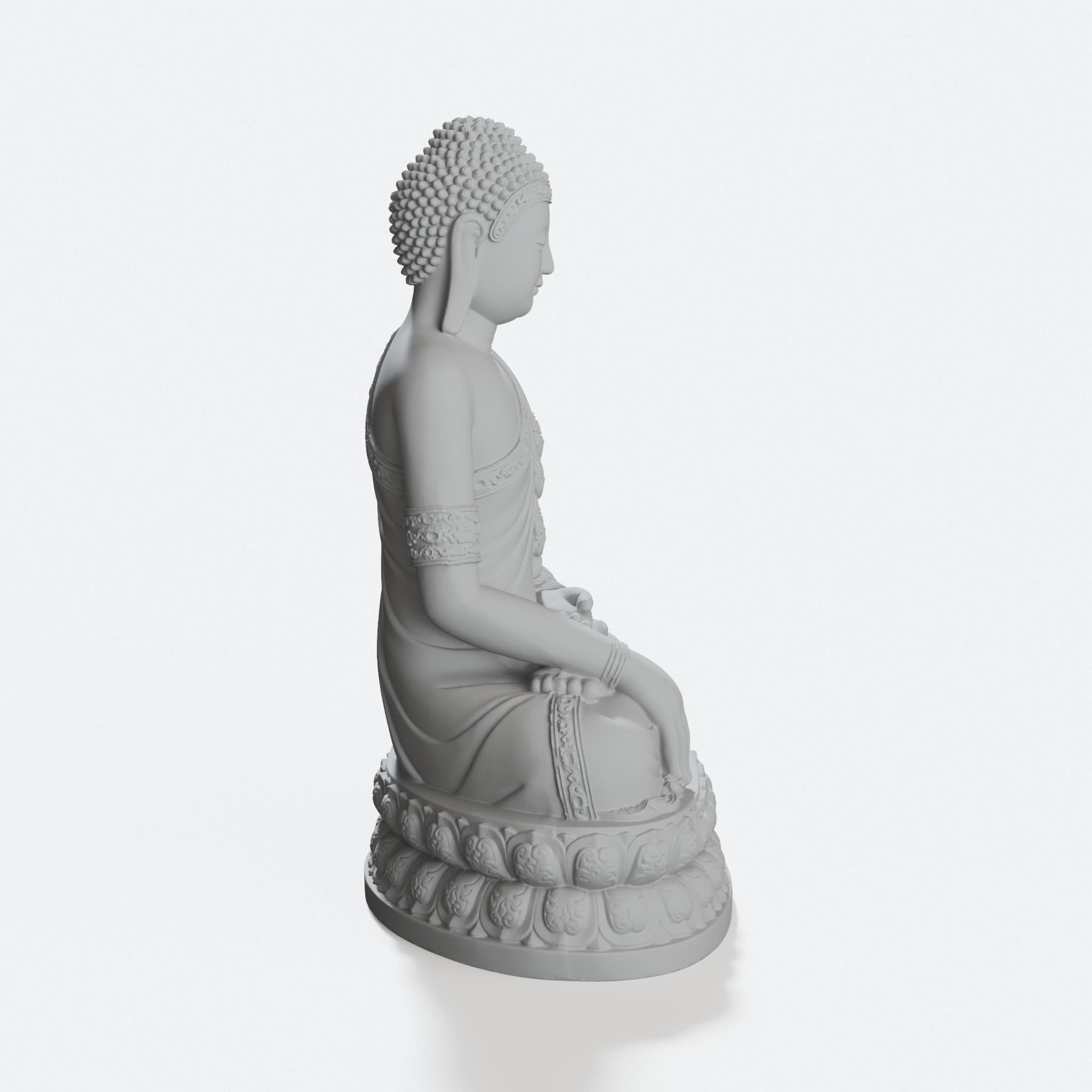 Seated Buddha Sculpture - 3D Printed Home Decor, hero tilt