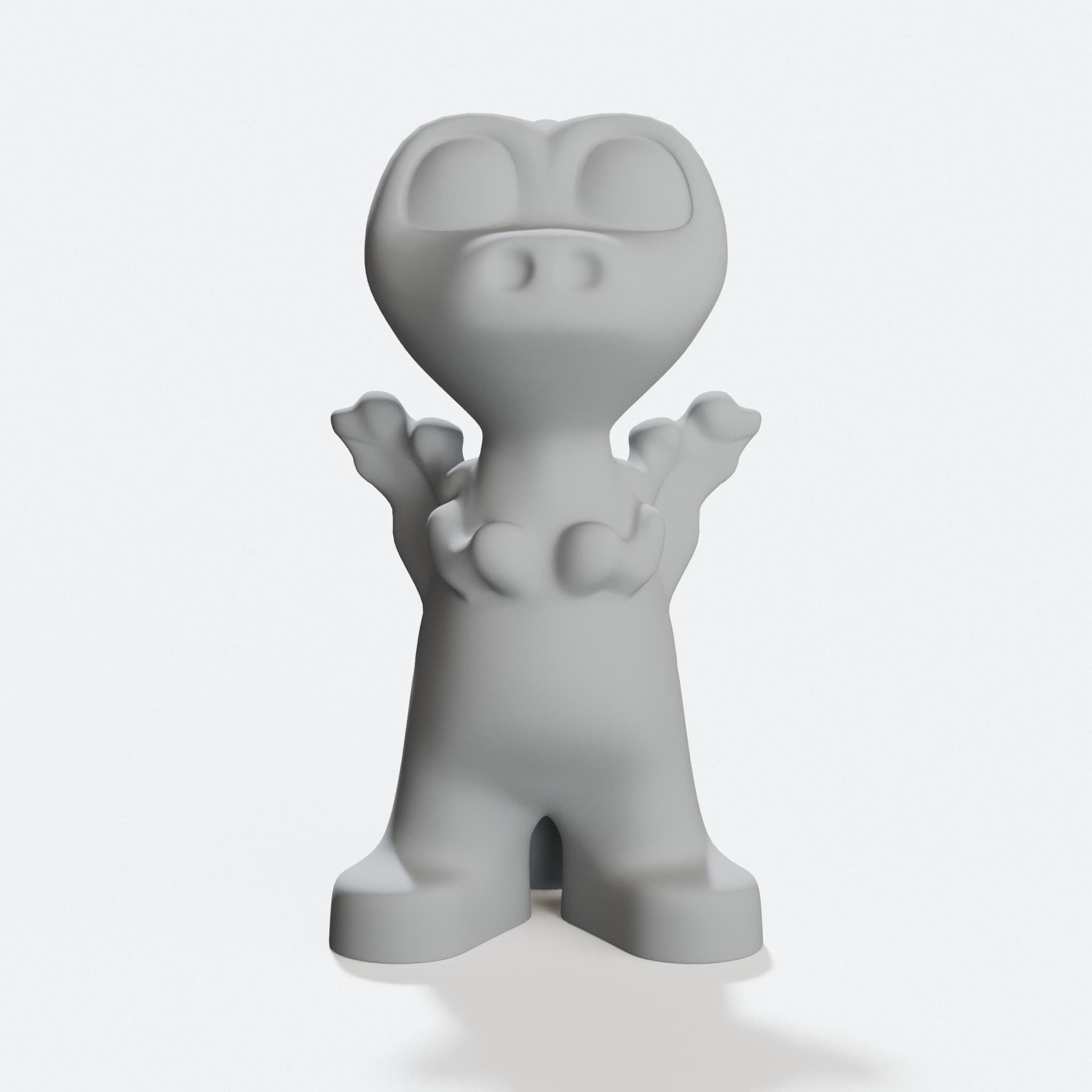 Dorus the Dragon – Supportless 3D Printed Toy Figure, hero tilt