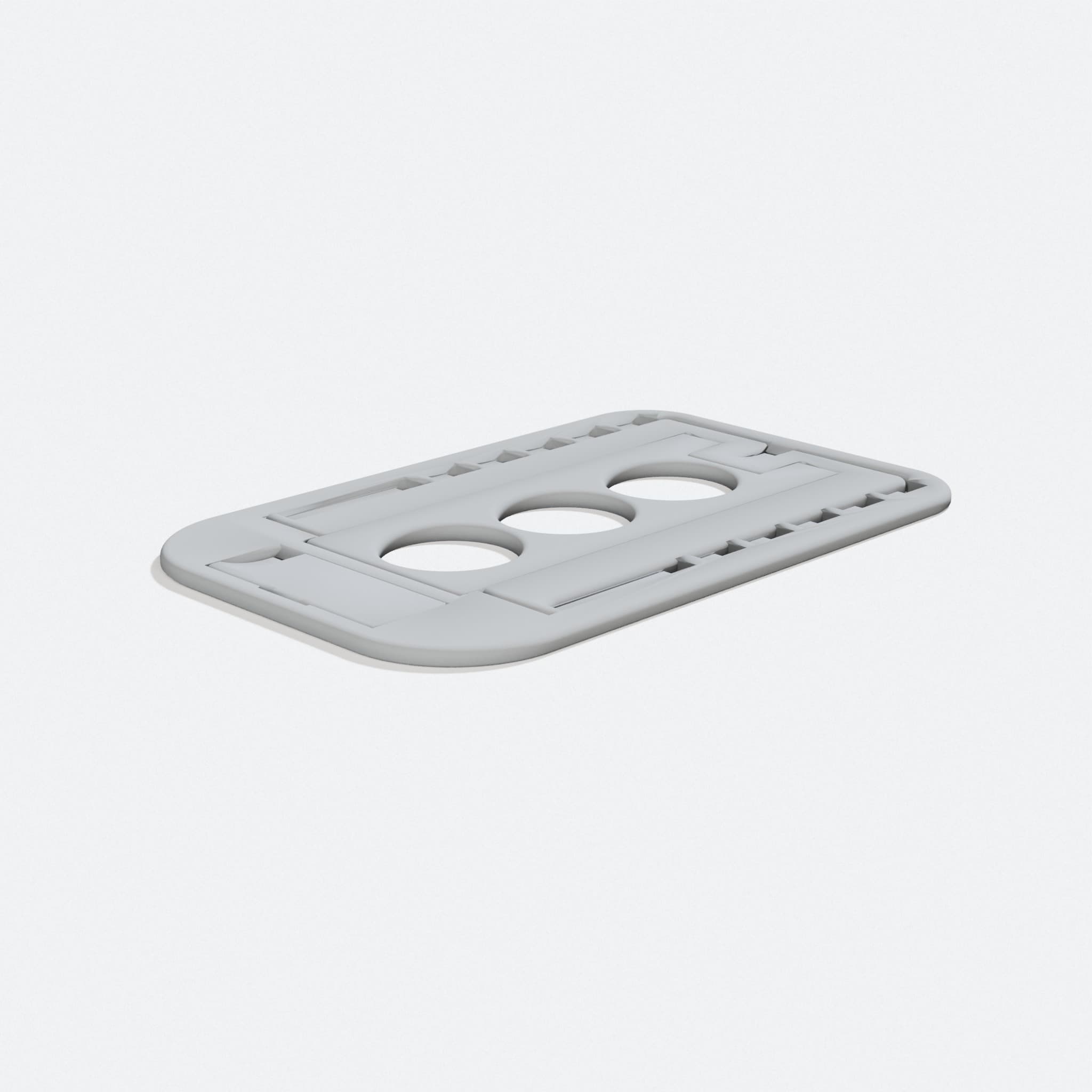 Credit Card Sized Foldable 3D Printed Phone Stand, turn three quarter