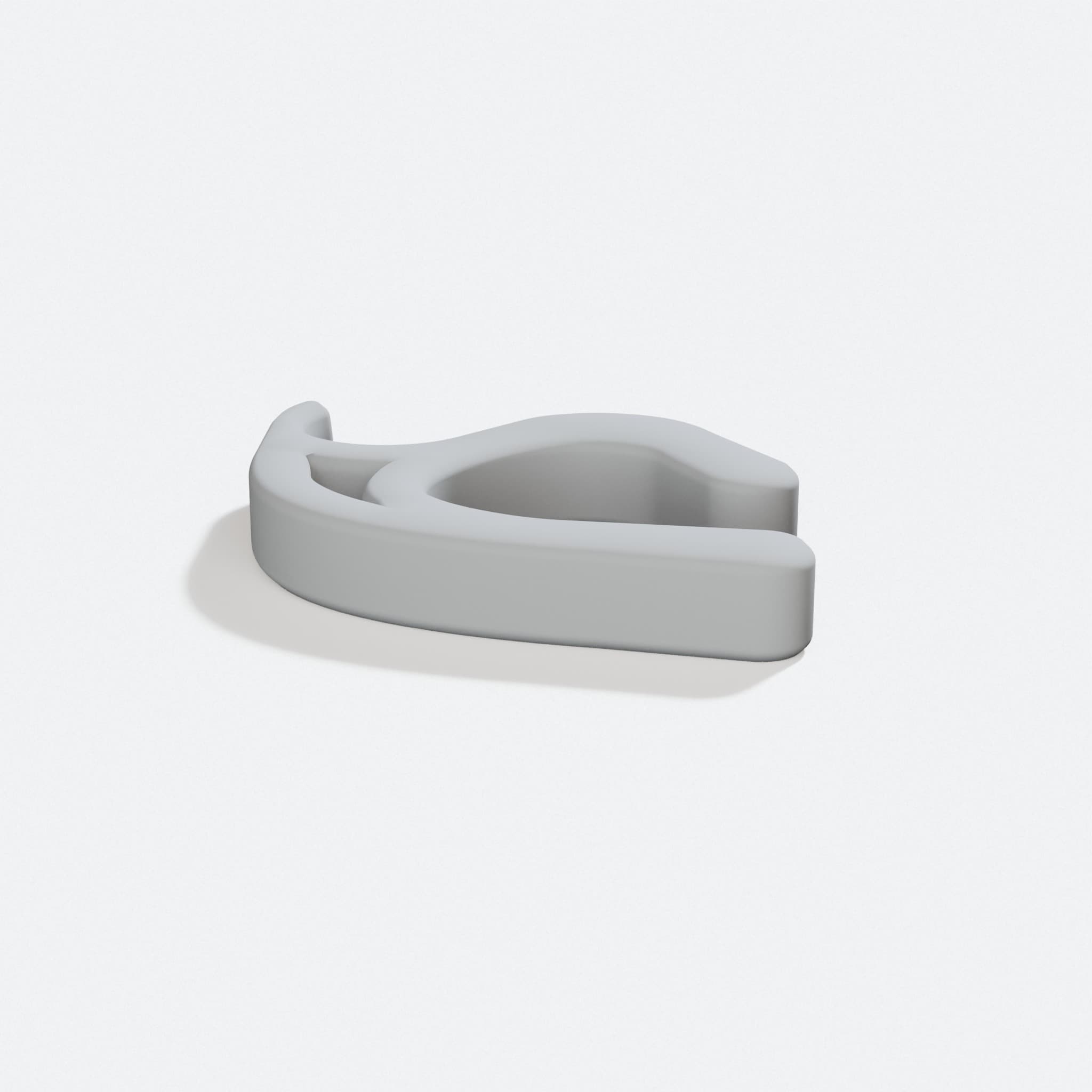 3D Printed Desk Bag Hook, Adjustable Office Accessory, turn three quarter