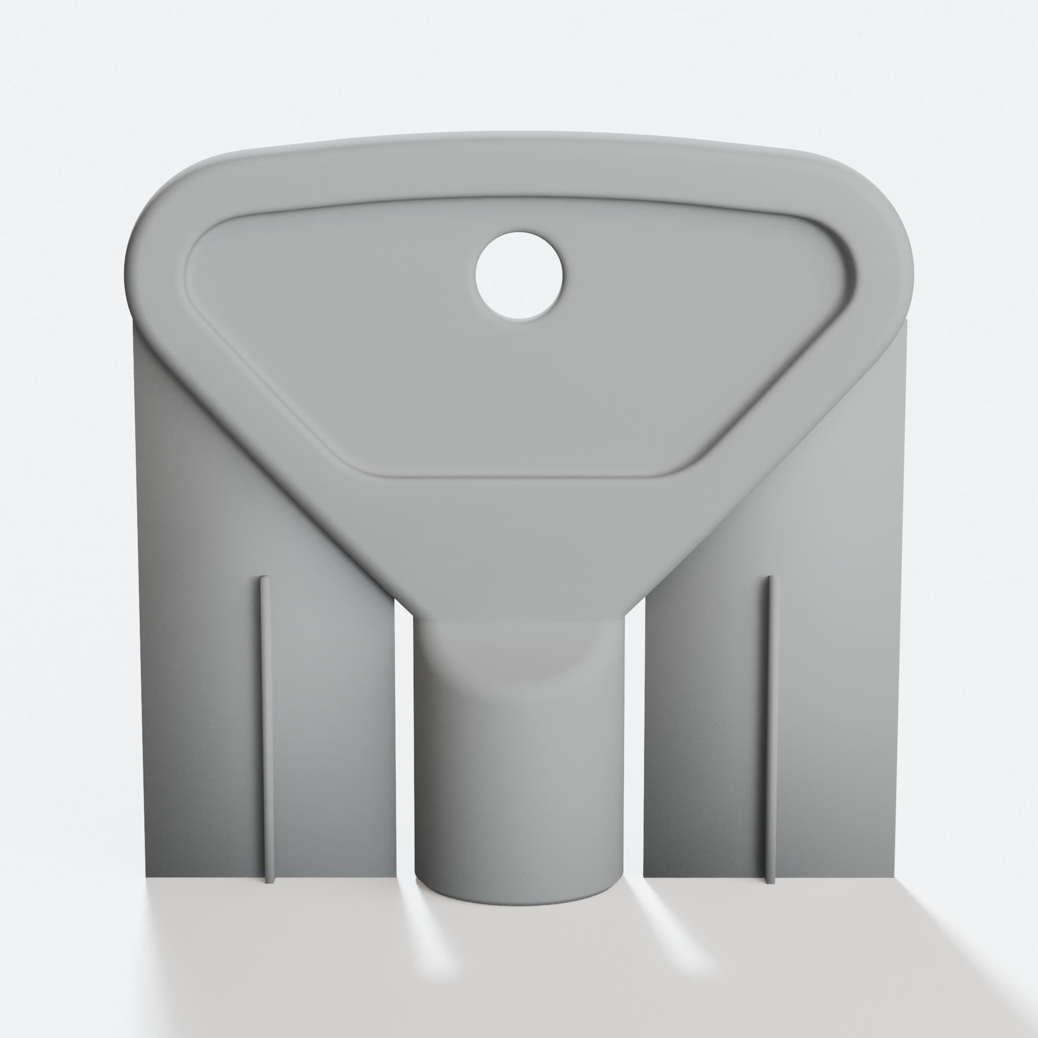 3D Printed Outdoor Water Faucet Key, hero tilt