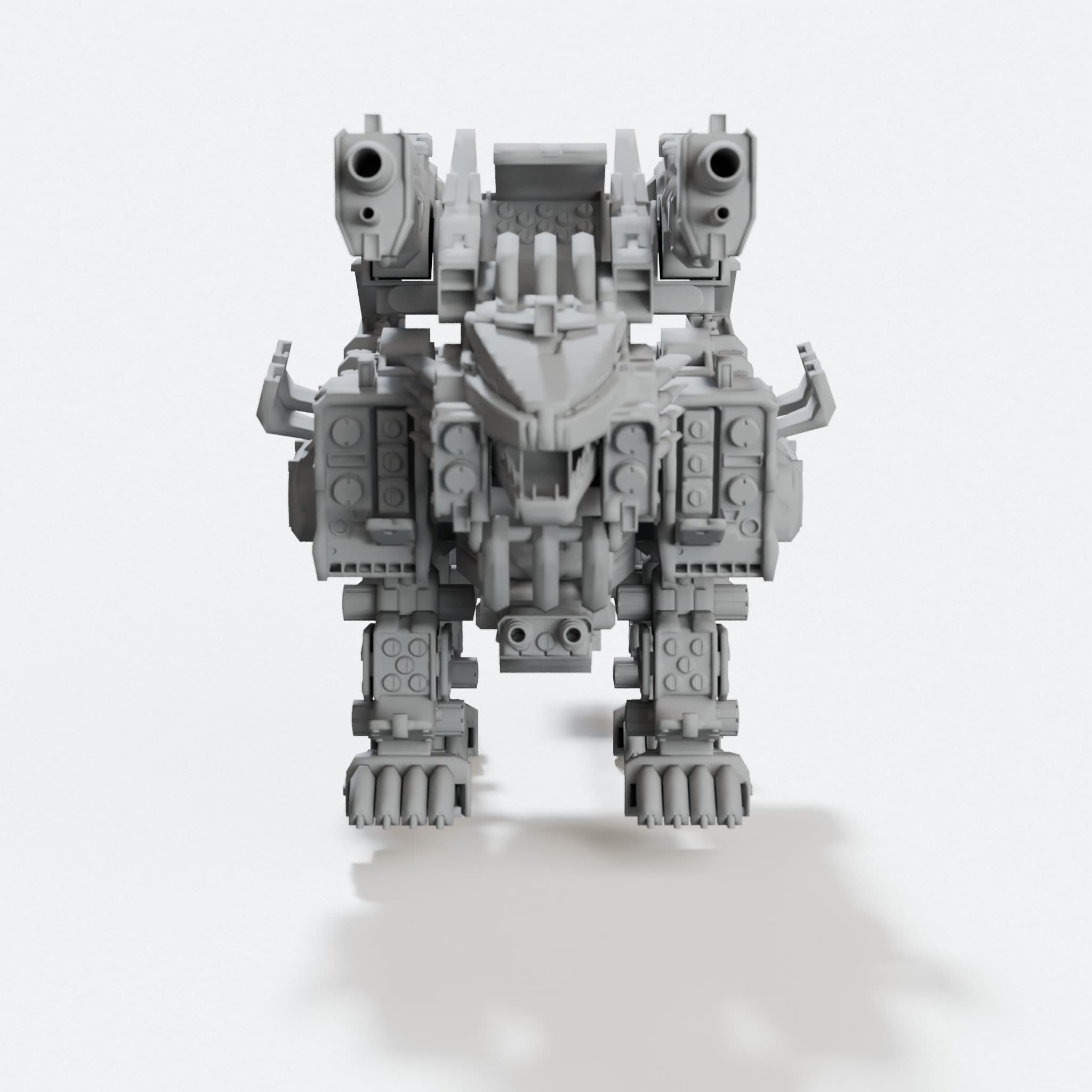 Zoids Liger Zero Panzer 3D Printable Mech Model, hero tilt