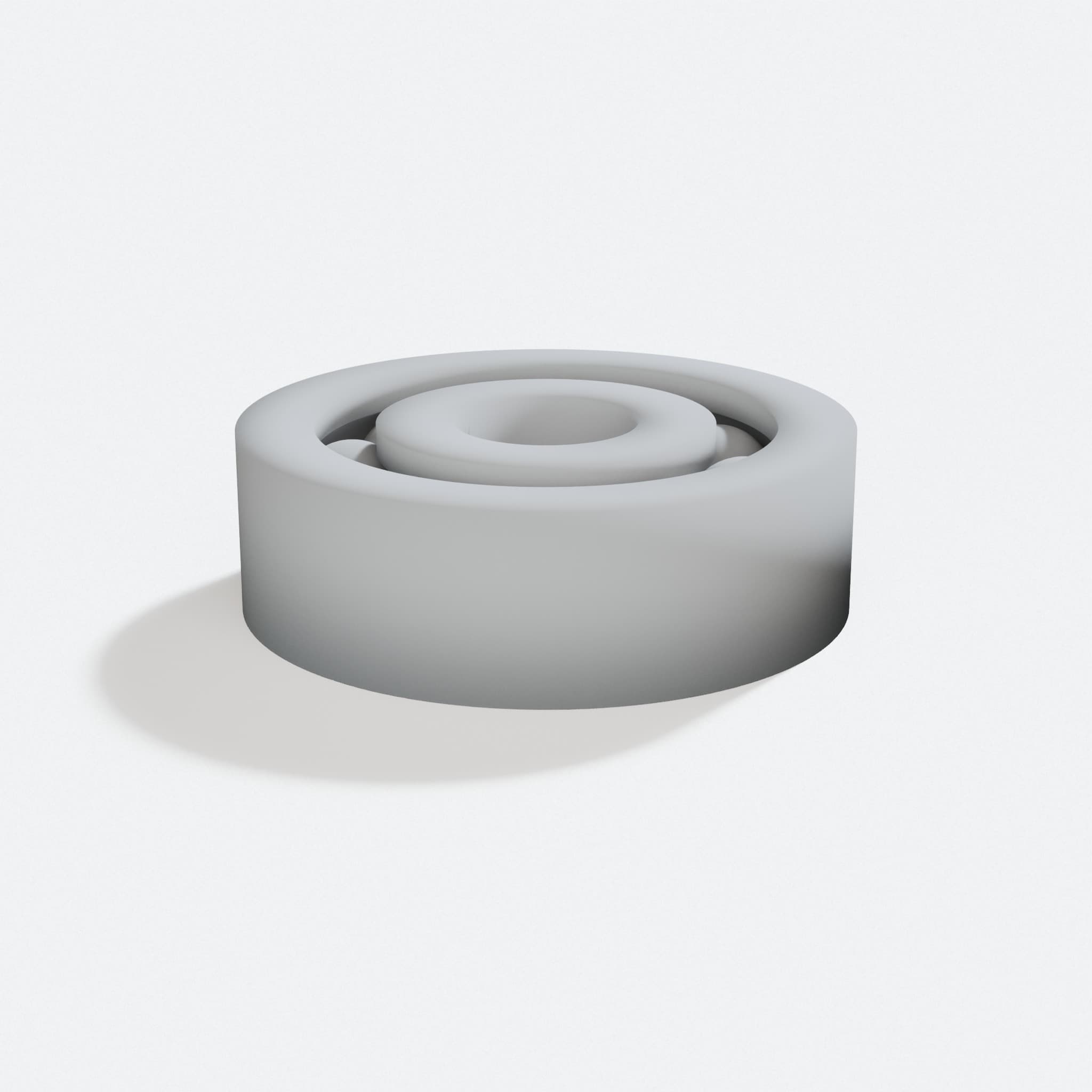 Small Ball Bearing for 3D Printed Workshop Tools, turn three quarter