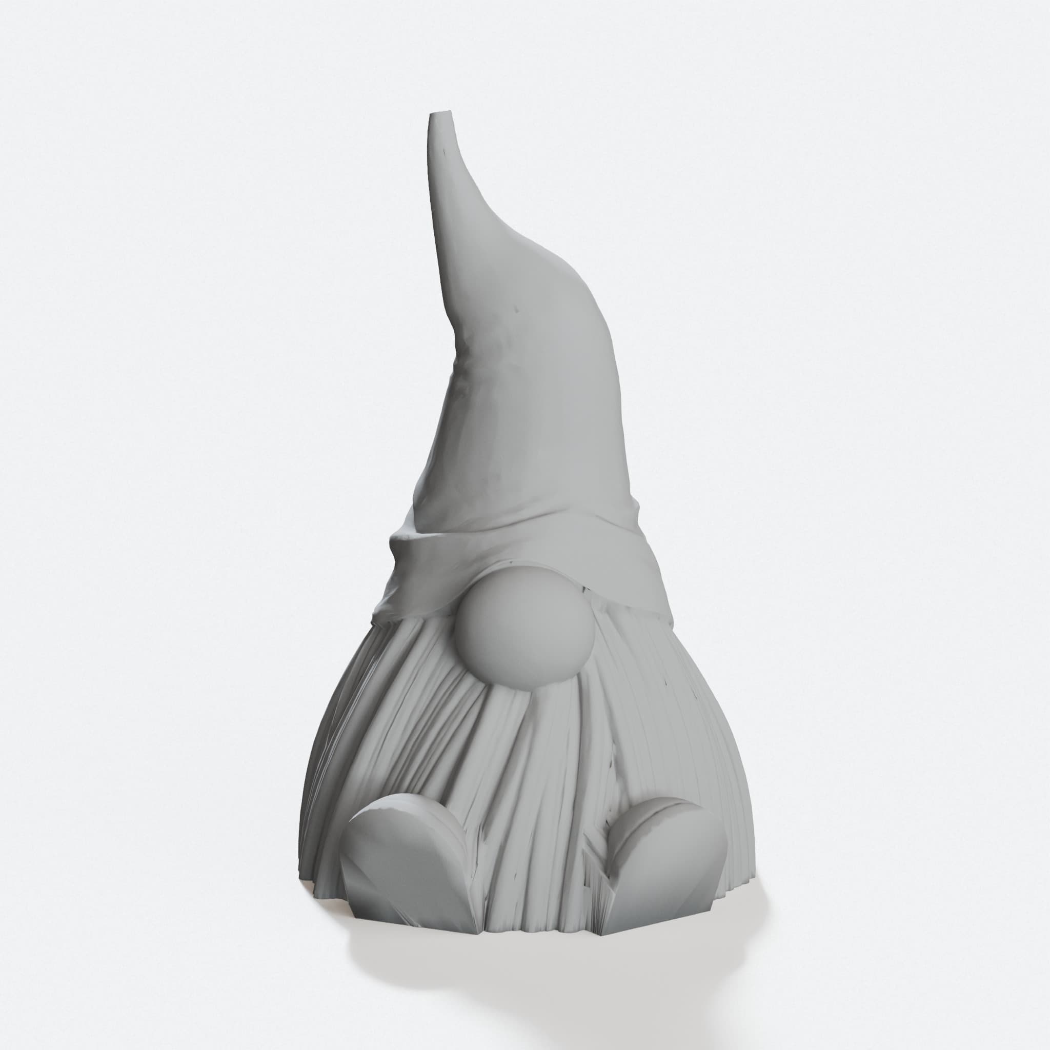 Sitting Gnome 3D Printed Home Decor, hero tilt