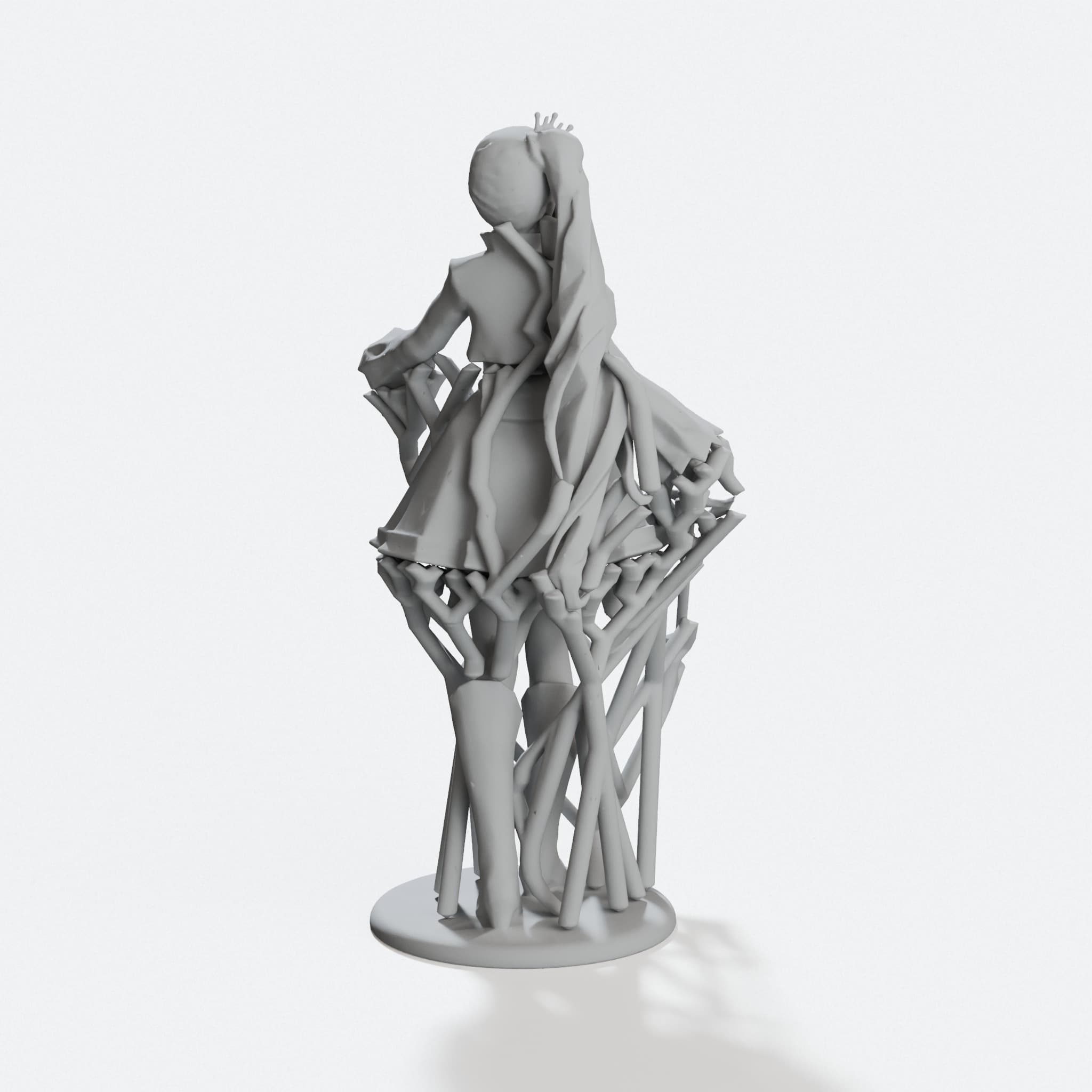 Weiss Schnee 3D Printed Toy Figure from RWBY, hero tilt