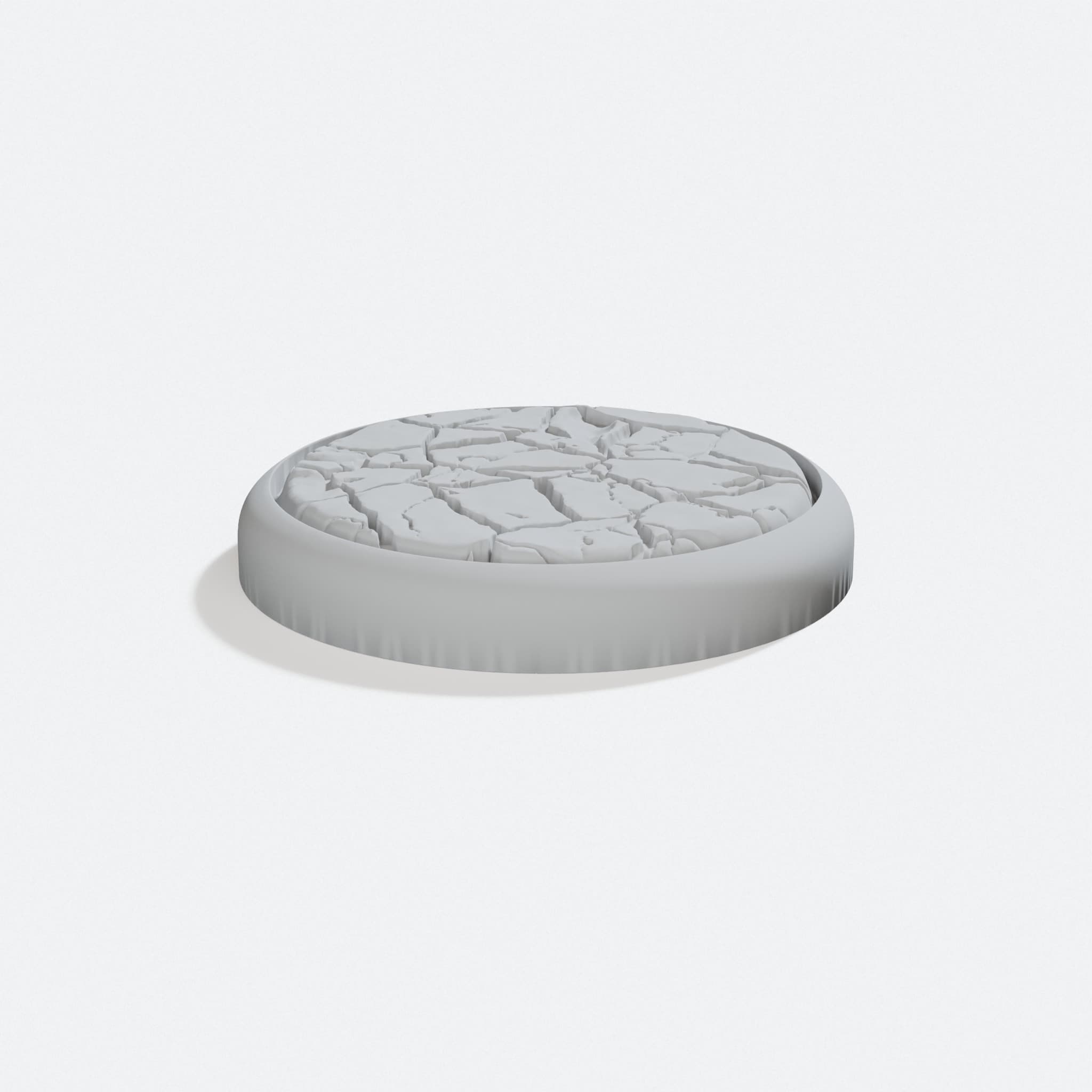 Miniature Bases Pt 2, Ten Textured D&D Bases, turn three quarter