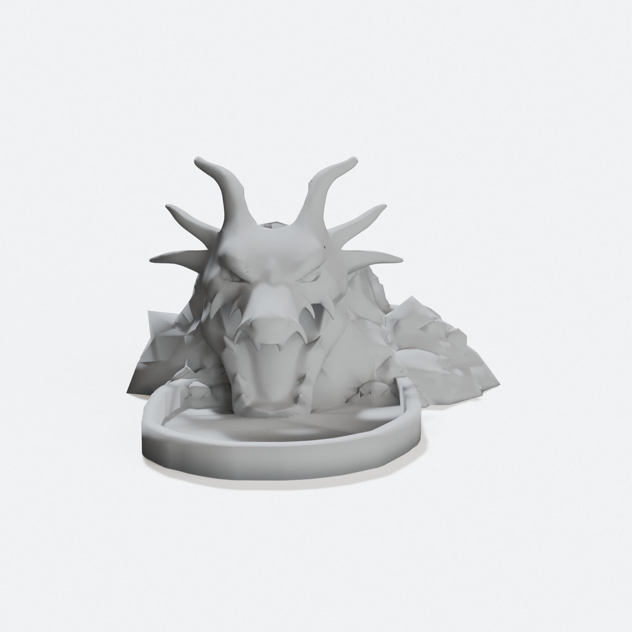 Dragon Head Dice Tower, 3D Printed Toy for Tabletop Games, hero tilt