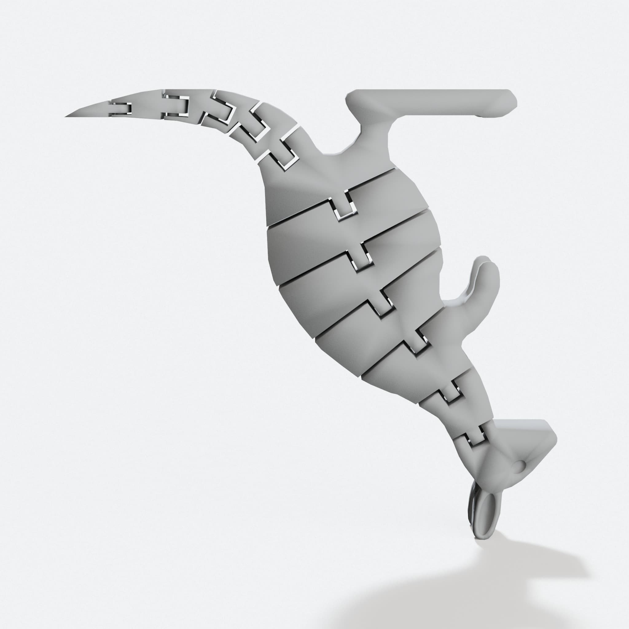 Articulated Kangaroo 3D Printed Toy Model, hero tilt