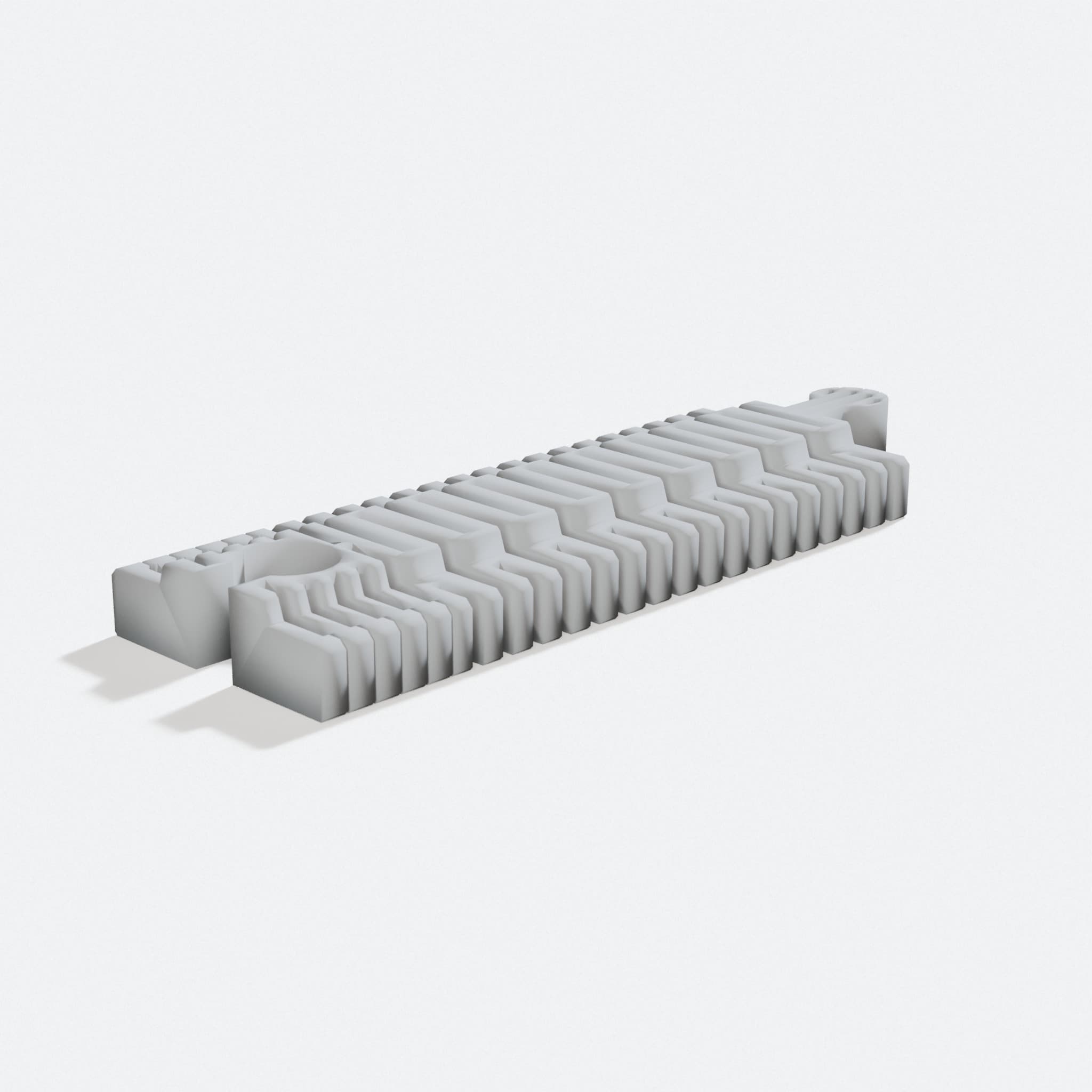 Brio Flex Railtracks: 3D Printed Bendable Toy Tracks, turn three quarter