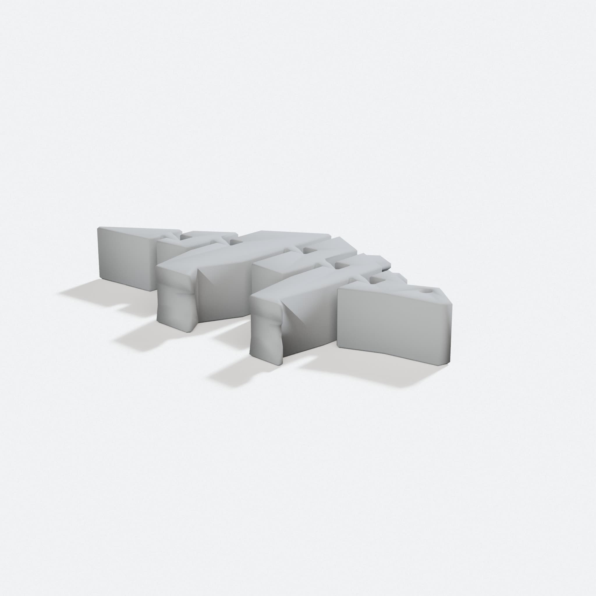 Flexi-Stego 3D Printed Toy Dinosaur, turn three quarter
