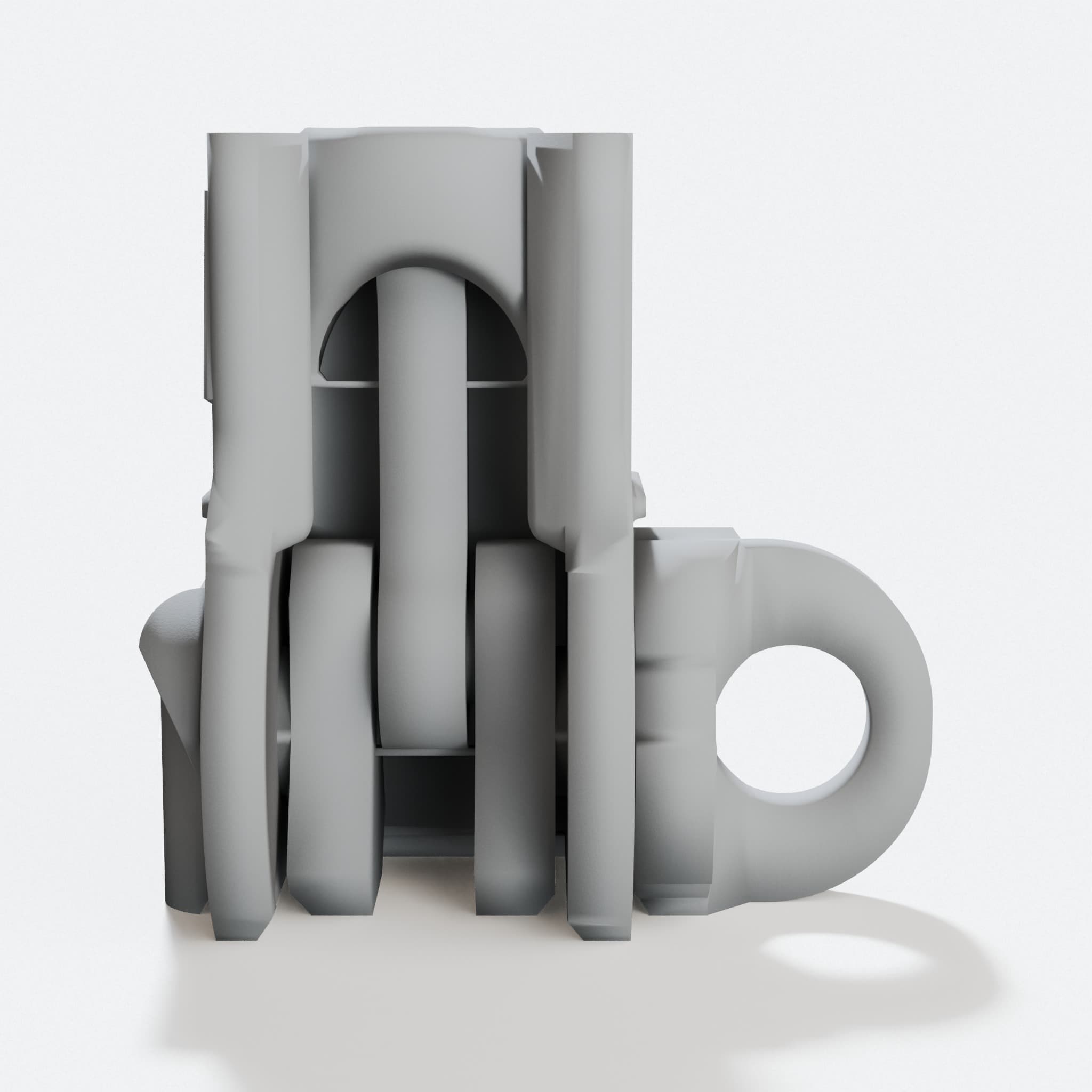 Print in Place Engine Keychain, 3D Printed Toys, hero tilt