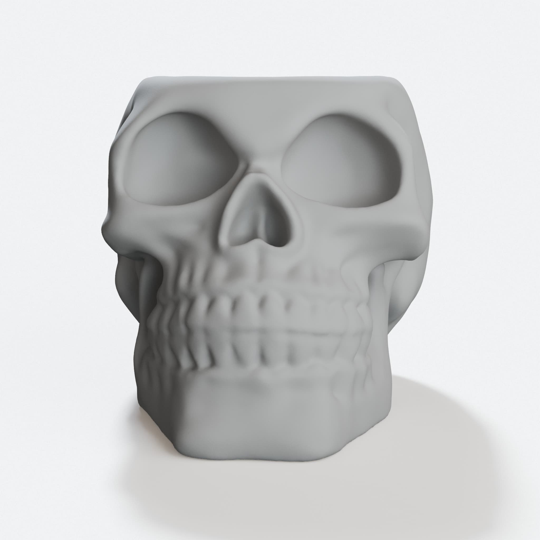 Skull Planter 3D Printed Home Decor, hero tilt