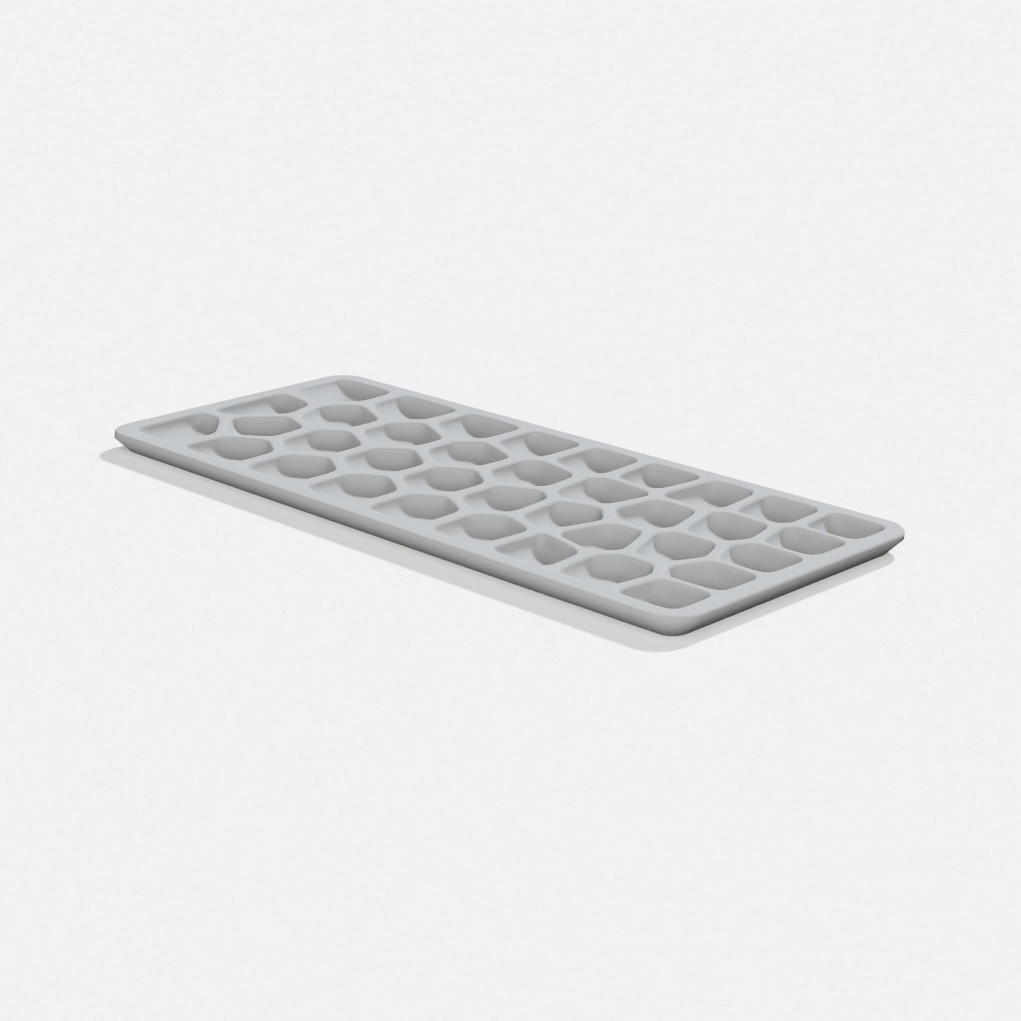 Voronoi Screw Tray 3D Printed Organizer 20x8cm, turn three quarter